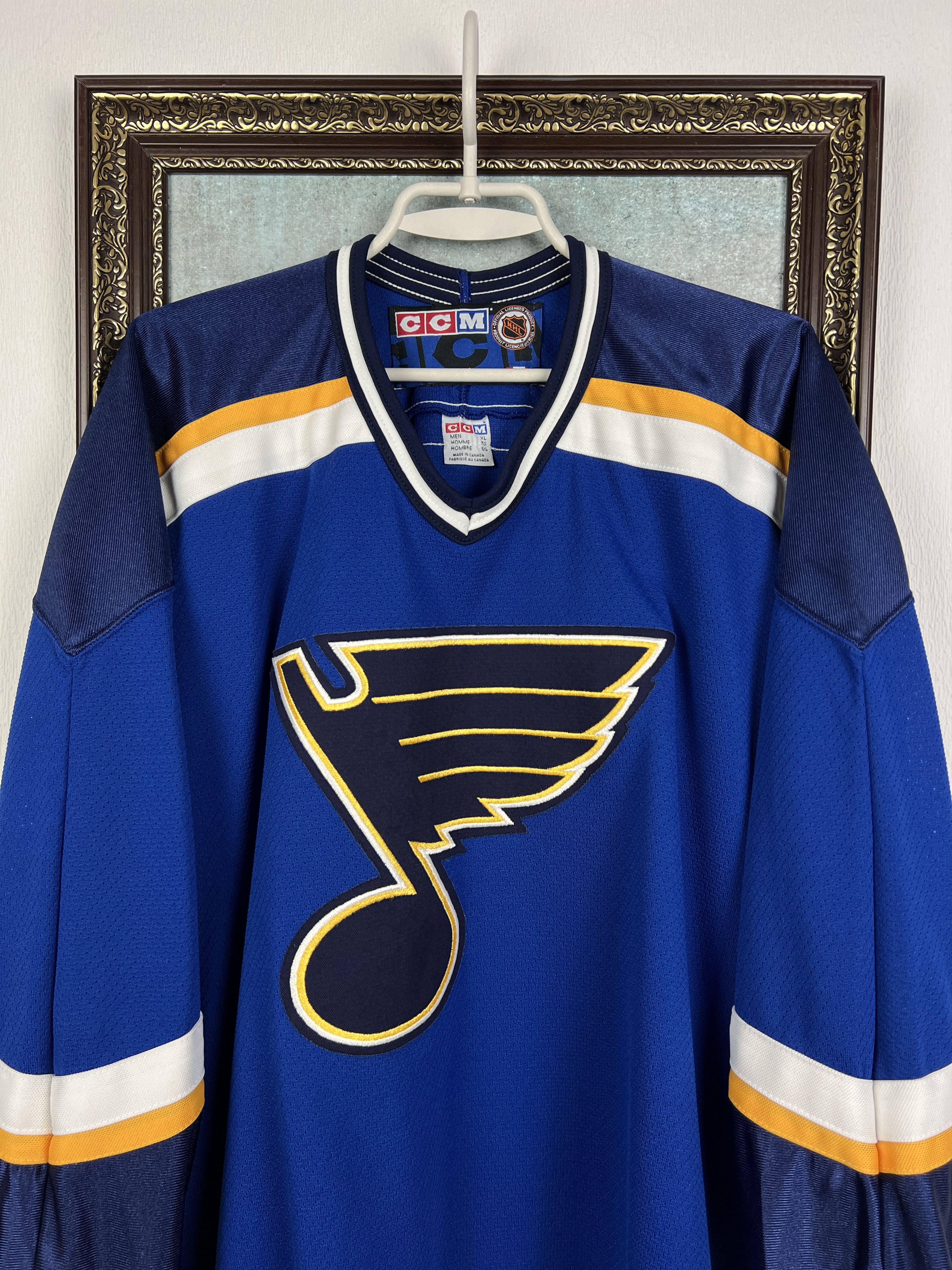 Ccm Vintage St. Louis Blues Ice Hockey Jersey NHL Trikot Rare Size US XL / EU 56 / 4 - 2 Thumbnail