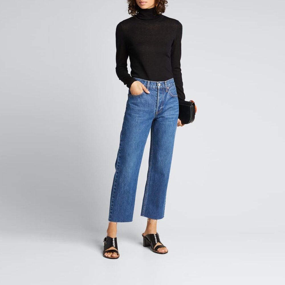 Other TRAVE Vivienne Cropped Straight-Leg Jeans In Borrowed Time Size 28" / US 6 / IT 42 - 1 Thumbnail