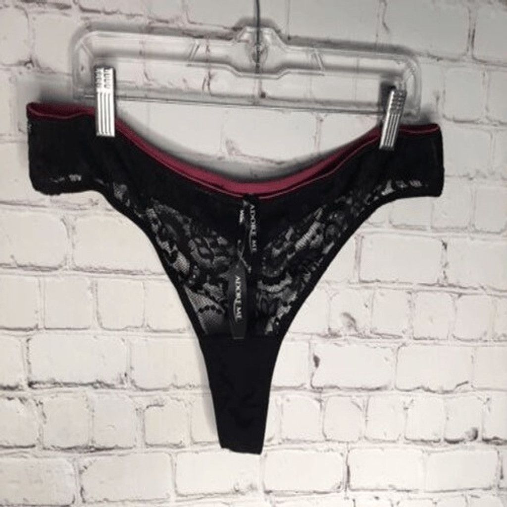 Other NWT Adore Me Lingerie Lace Mesh Risque String Pantie Women2X Size ONE SIZE - 1 Thumbnail