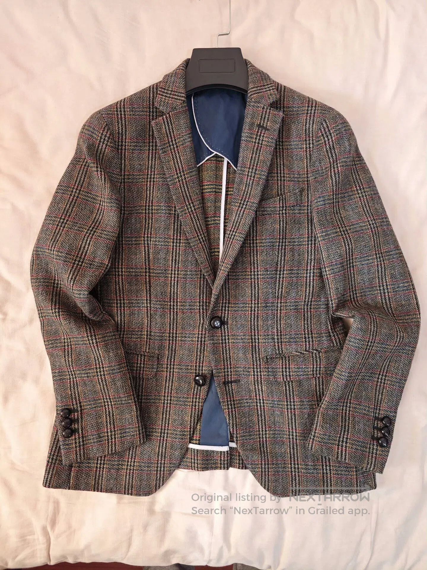 Mazzarelli Italian Marzotto Tweed Custom Suit Jacket. Size US S / EU 44-46 / 1 - 4 Thumbnail