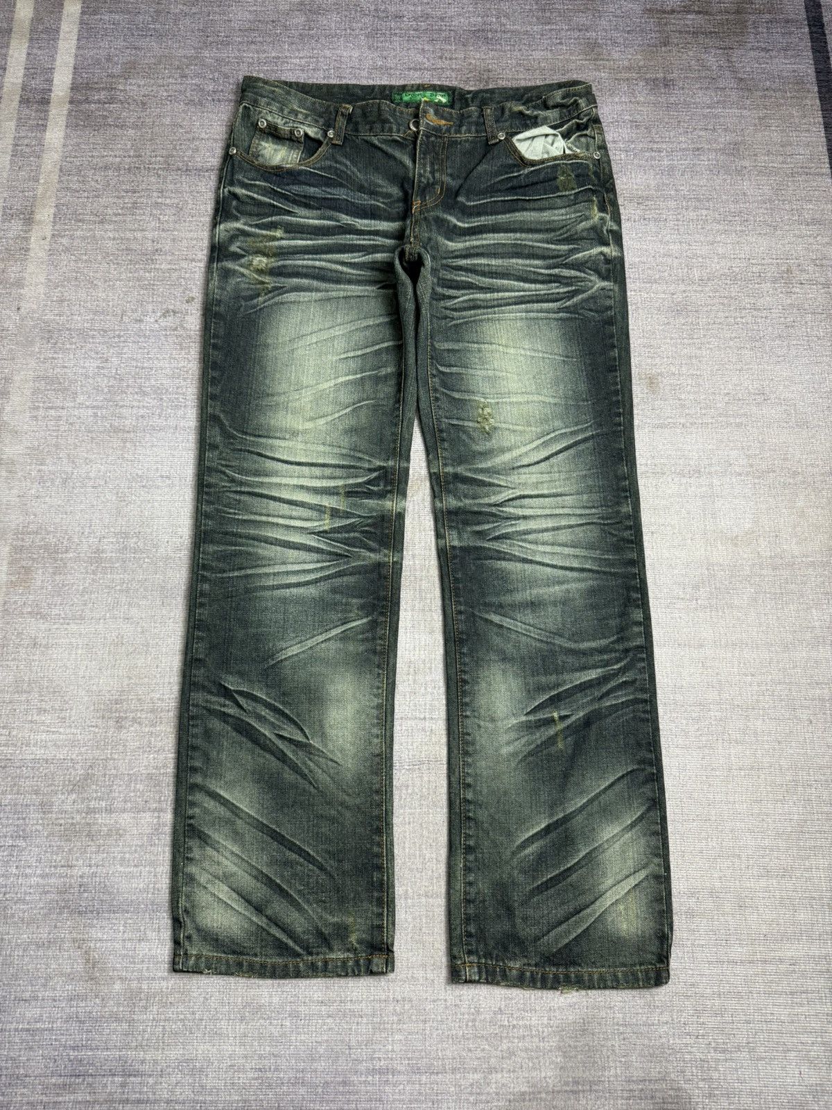 Tornado Mart DDONG SSAN TORNADO STYLE DENIM BUKAN PANTS Size US 35 - 1 Thumbnail