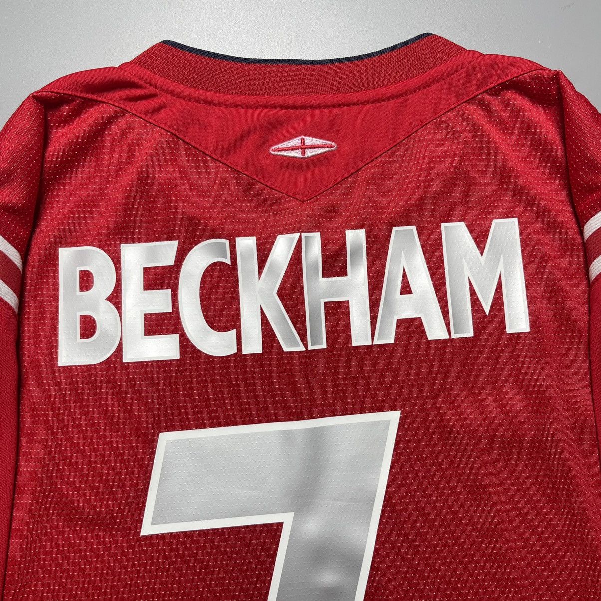 Umbro ENGLAND UMBRO 2004 EURO FOOTBALL AWAY JERSEY #7 BECKHAM Size US XL / EU 56 / 4 - 11 Thumbnail
