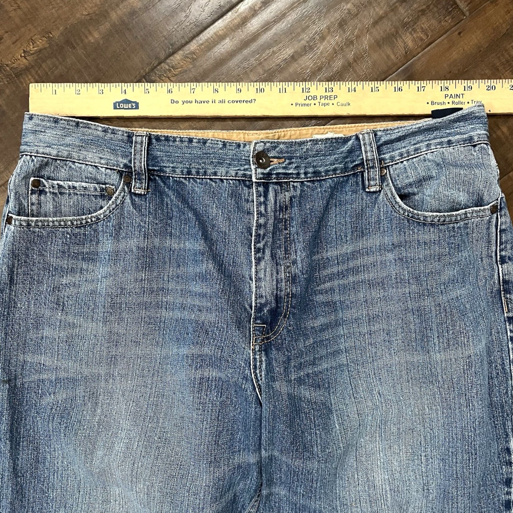 Vintage VINTAGE Plugg Jeans Mens 40x30 Baggy Wide Leg 90s Y2K Skater Hip Hop Grunge Straight Jeans 5-Pocket Blue Cotton Denim Mens Size US 40 / EU 56 - 2 Thumbnail