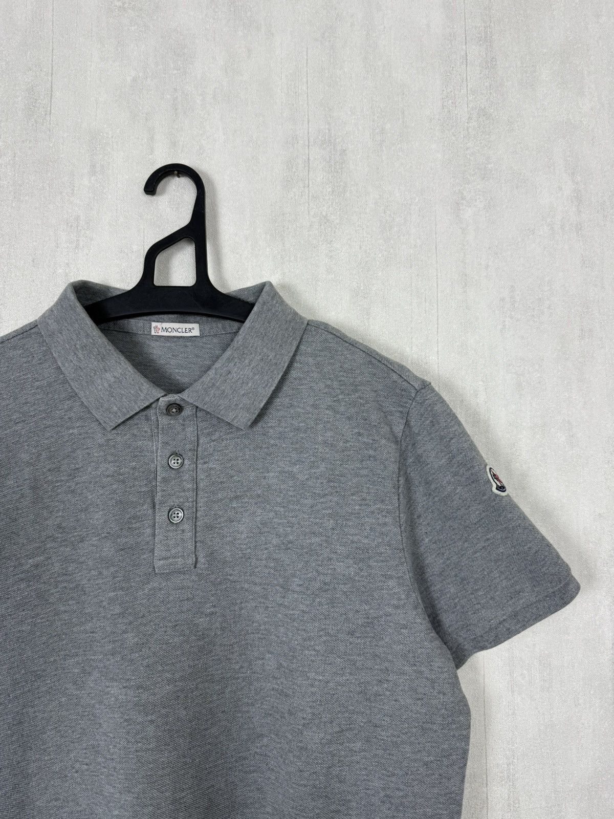 Moncler Moncler Men’s Grey Polo Shirt Size M Size US M / EU 48-50 / 2 - 2 Thumbnail