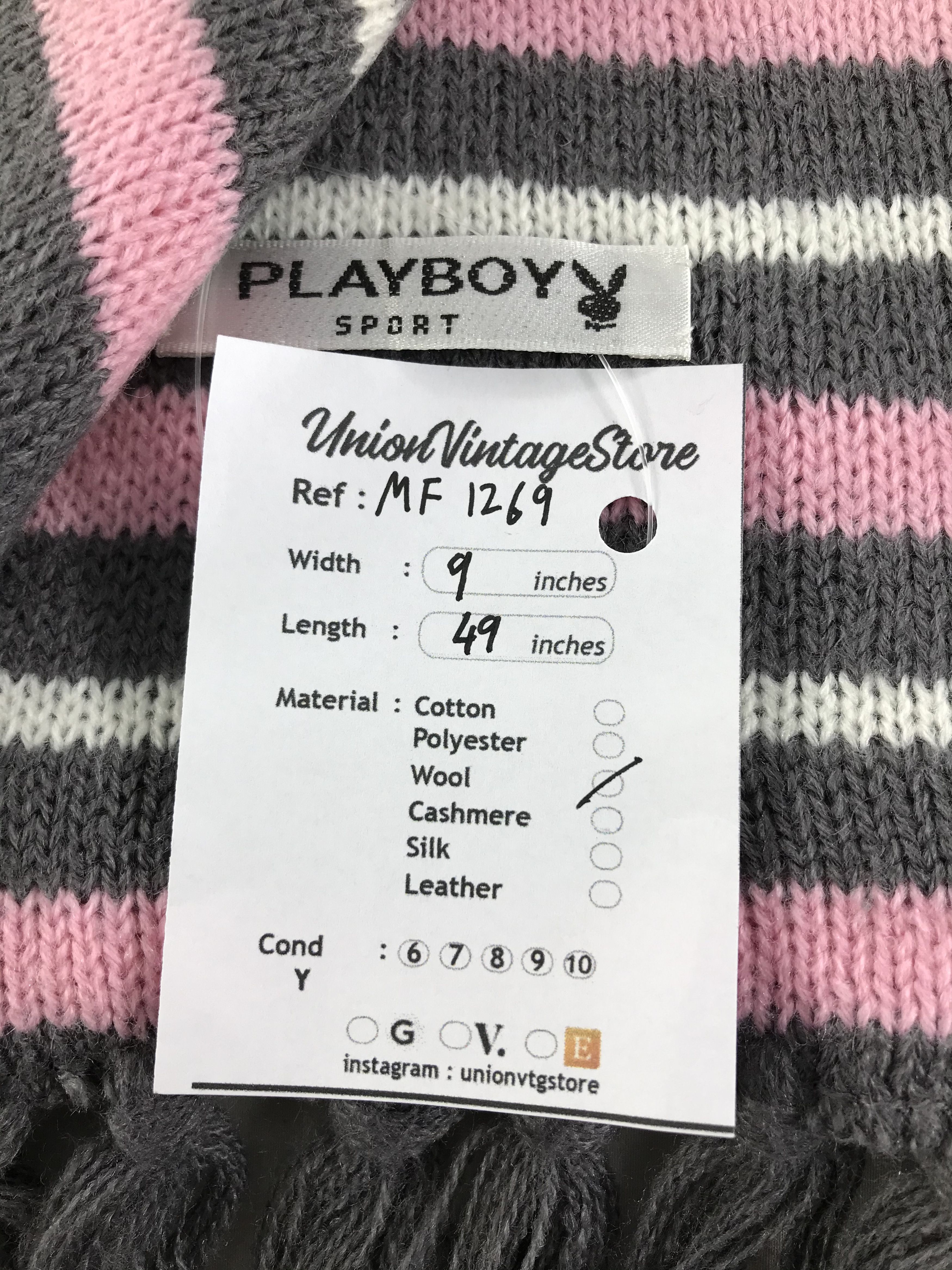 Playboy Vintage Playboy Scarf/Muffler/Neckwear MF1269 Size ONE SIZE - 5 Thumbnail