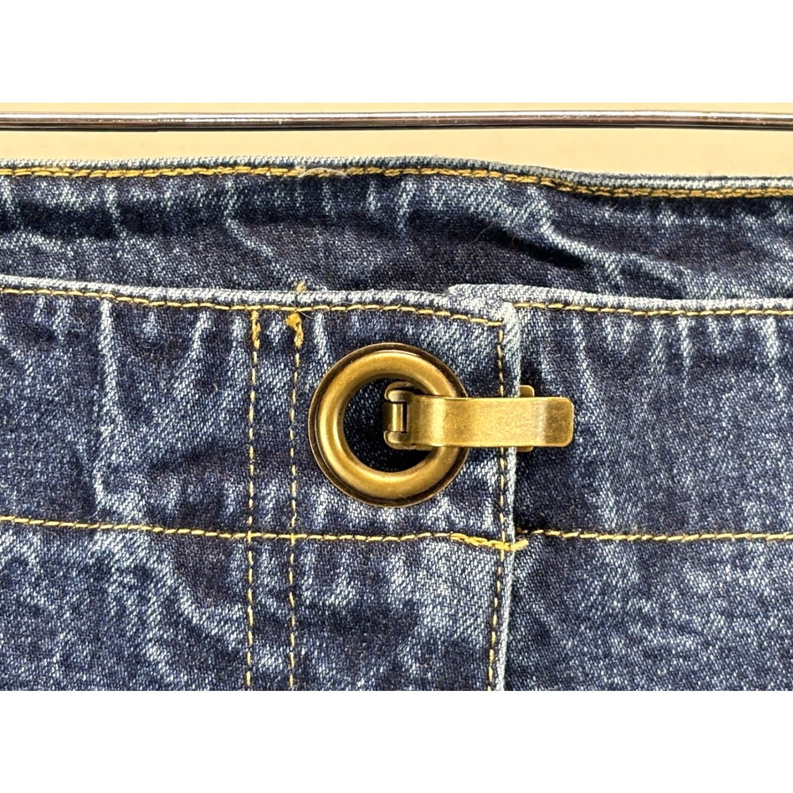 Ralph Lauren VINTAGE Lauren Ralph Lauren Crop Jeans 20W Plus Blue Straight Leg Buckle Women Size 42" / US 20 - 5 Thumbnail