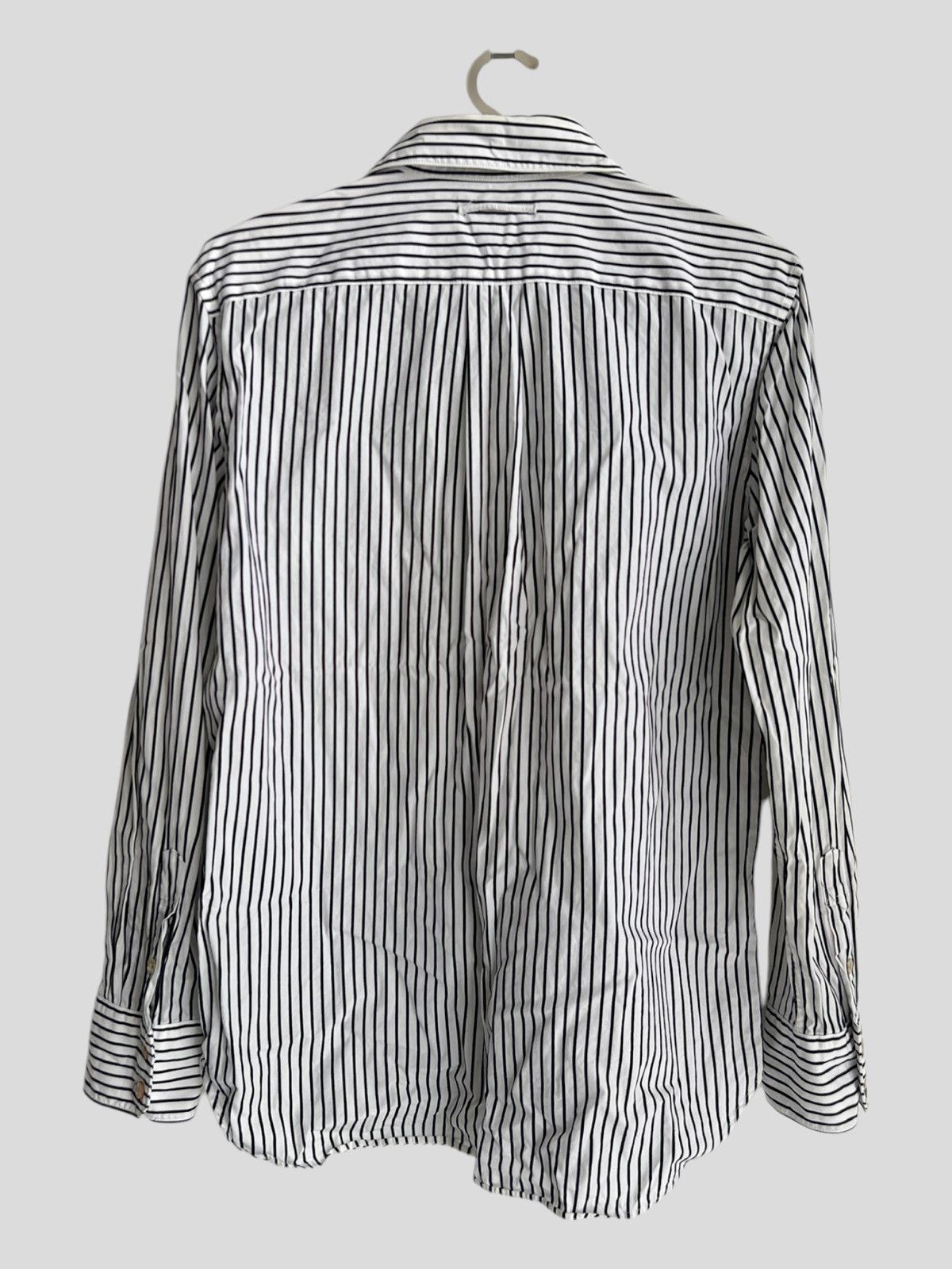 Jean Paul Gaultier 90s Jean Paul Gaultier Gentleman Cut Pinstriped Button Shirt Size US M / EU 48-50 / 2 - 2 Thumbnail