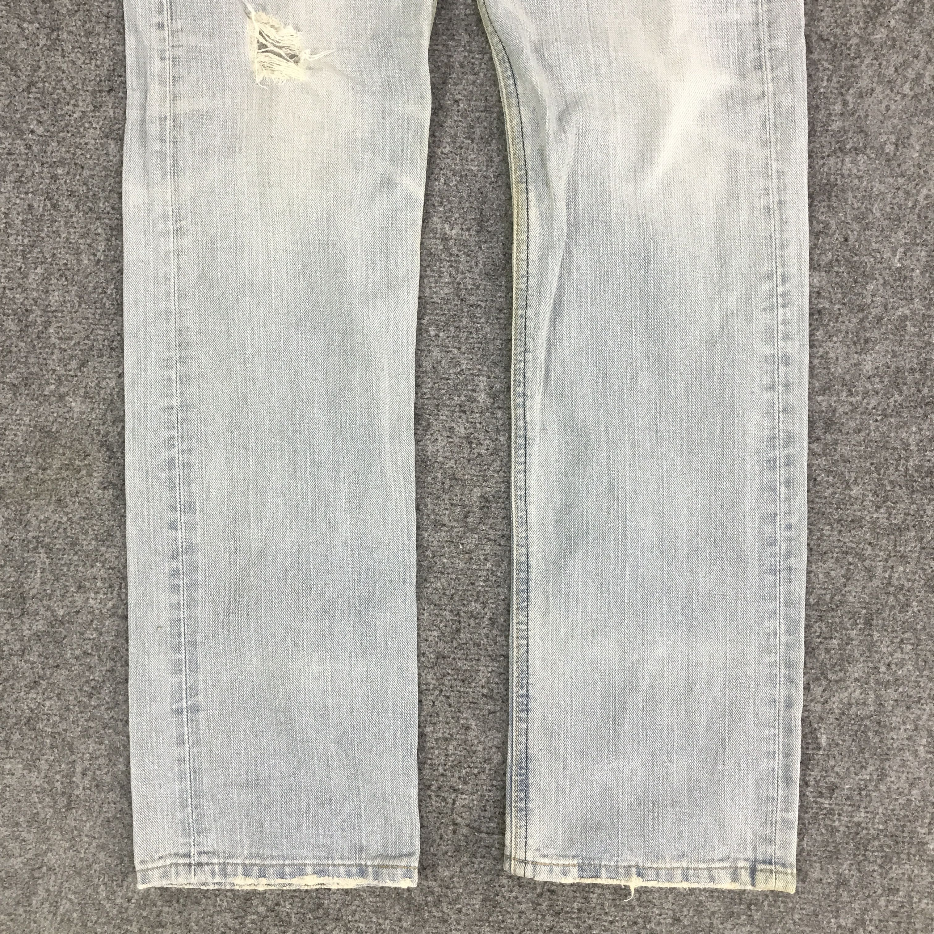 Lee LEE DISTRESSED LIGHT WASH DENIM PANTS K14B12 Size US 28 / EU 44 - 3 Thumbnail