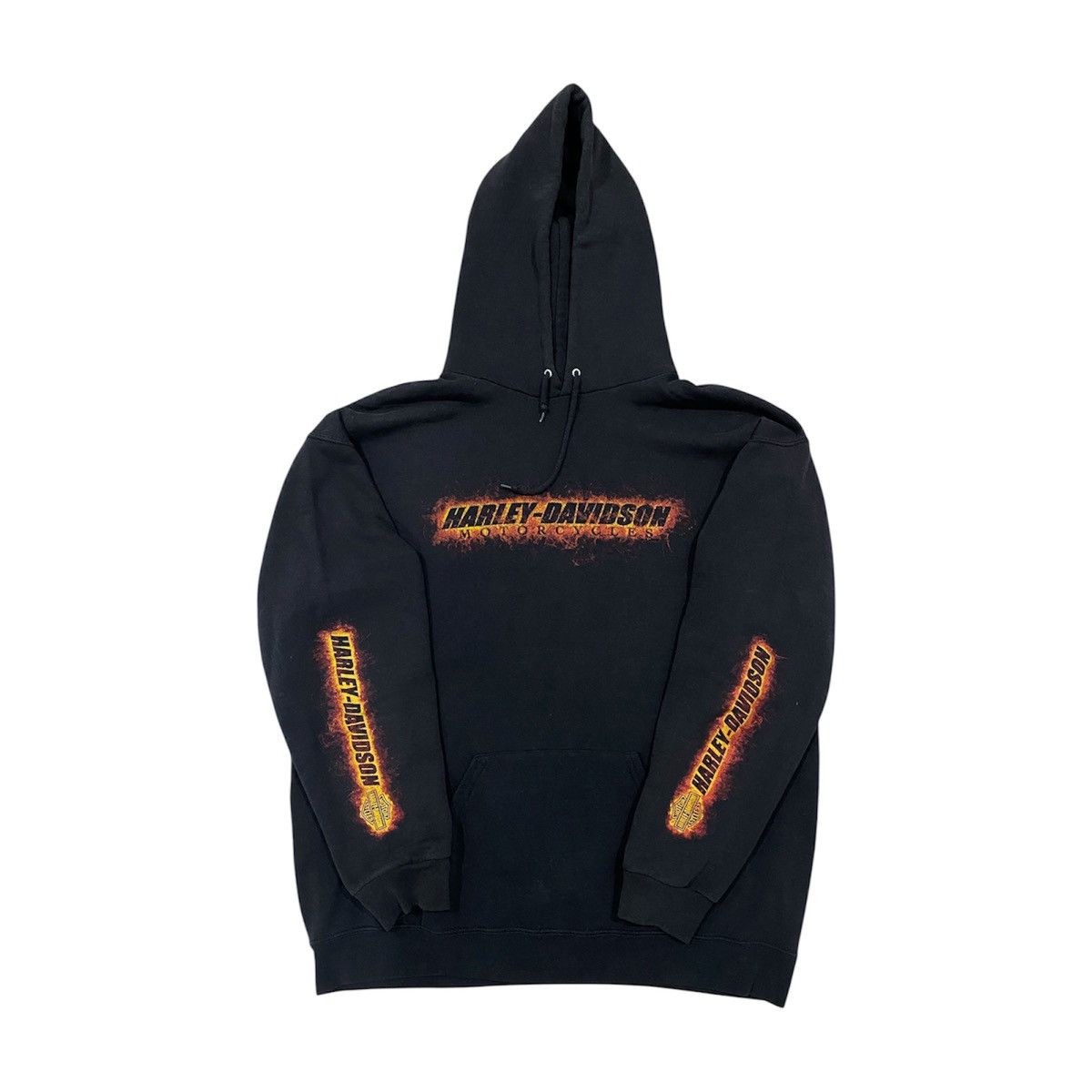Harley Davidson × Vintage Harley Davidson Logo Flame Hoodie Vintage 2004 Size US XL / EU 56 / 4 - 1 Thumbnail