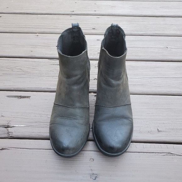 SOREL Sorel Joan Of Arctic Wedge II Distressed Black Leather Boot Size US 8 / IT 38 - 6 Thumbnail