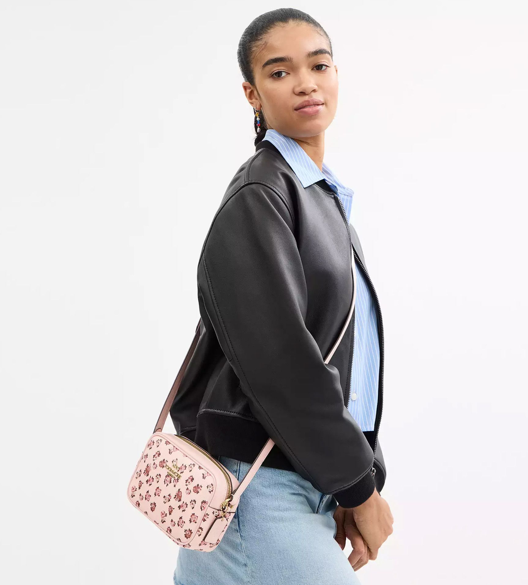 Coach Mini Jamie Camera Bag With Rose Print CY780 Size ONE SIZE - 6 Thumbnail