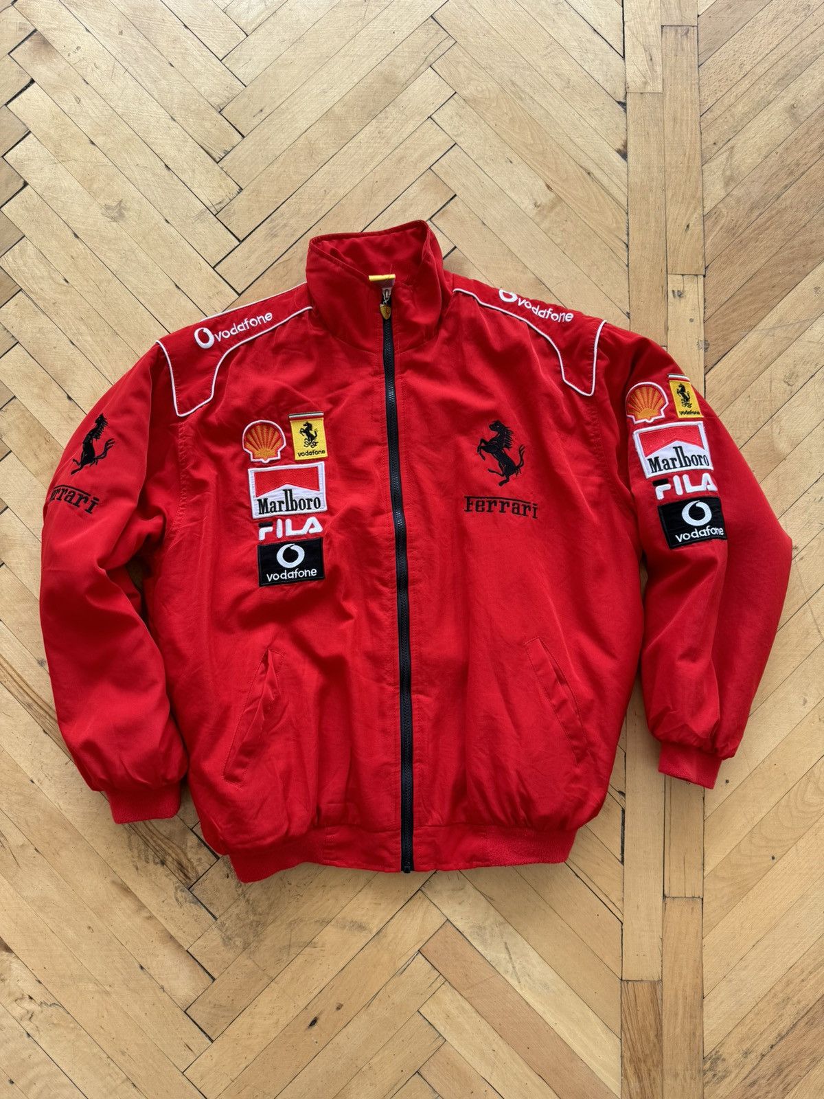 image of Ferrari Marlboro F1 Racing Jacket in Red, Men's (Size 2XL)