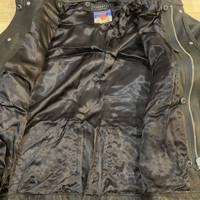 Blackmeans BLACKMEANS x FLAGSTUFF Studded Leather Jacket Black L | Grailed