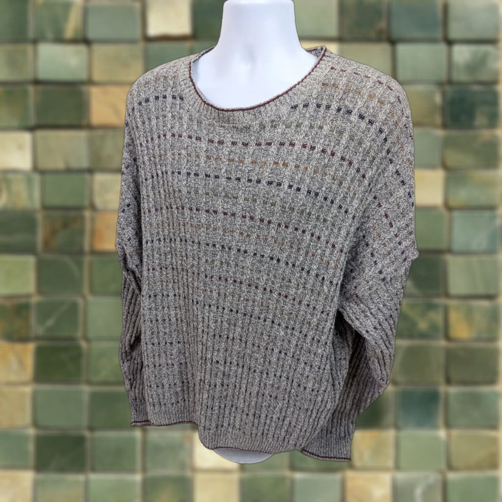 Vintage VINTAGE 90s Liberty Sweaters Mens 2XL Gray Pullover Knit Sweater Striped Grunge S10 Size US XXL / EU 58 / 5 - 1 Thumbnail