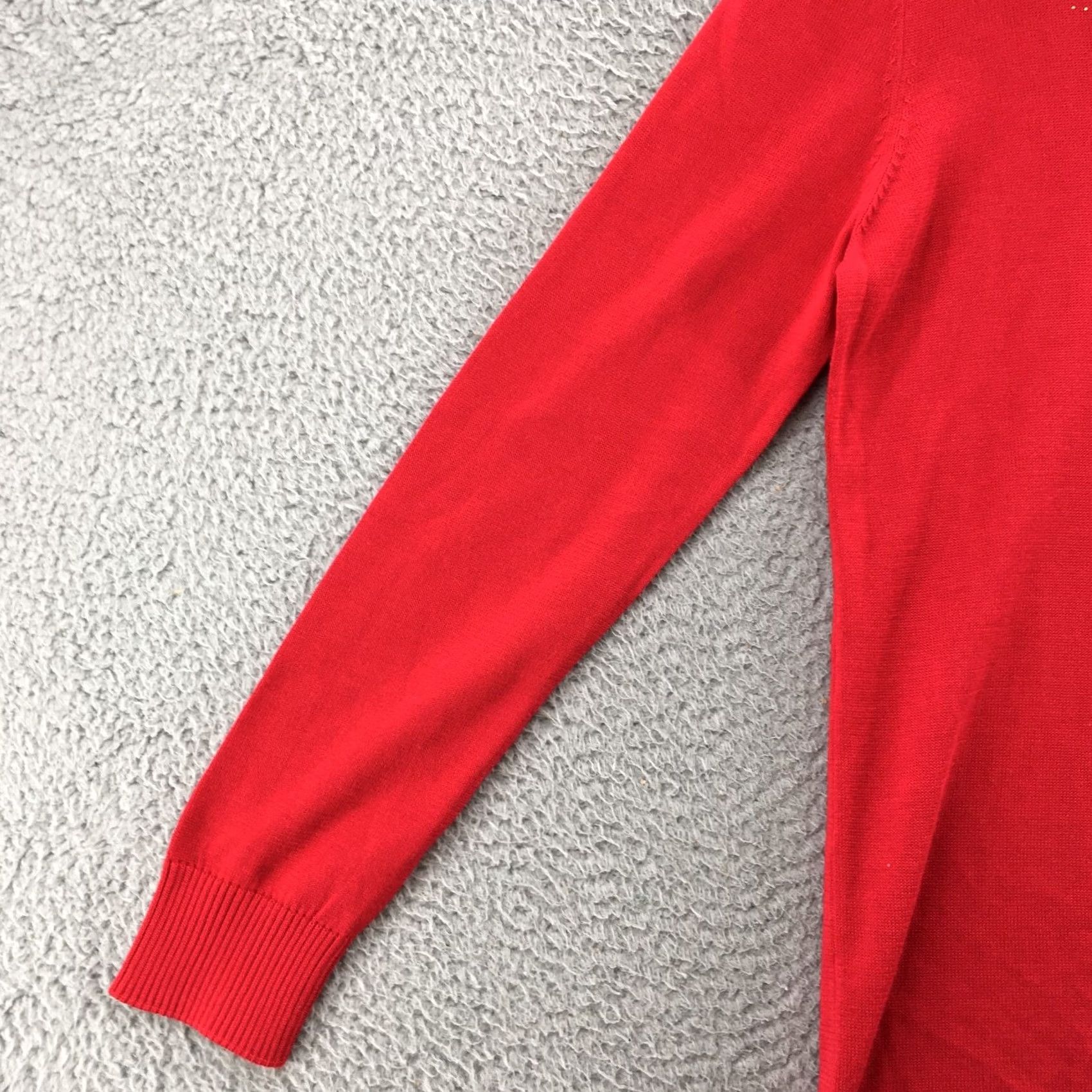 Calvin Klein Calvin Klein Collection Knit Tee Top Womens XL Red Cotton Blend Sequins Round Neck Pullover Shirt Womens XL Red Sequins Knit Tee Top Size XL / US 12-14 / IT 48-50 - 6 Thumbnail
