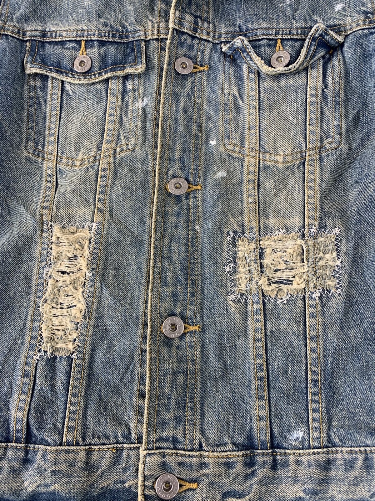 Other As Know As Indigo Distressed Denim Jacket Double Pocket Size XS / US 0-2 / IT 36-38 - 5 Thumbnail