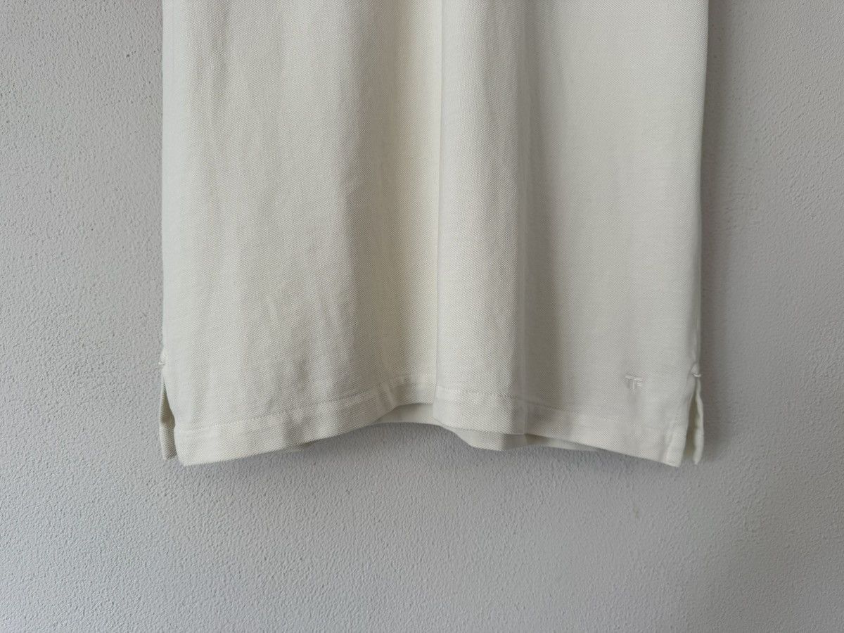 Tom Ford Tom Ford Classic Ivory Piqué Polo Shirt Size US M / EU 48-50 / 2 - 6 Thumbnail