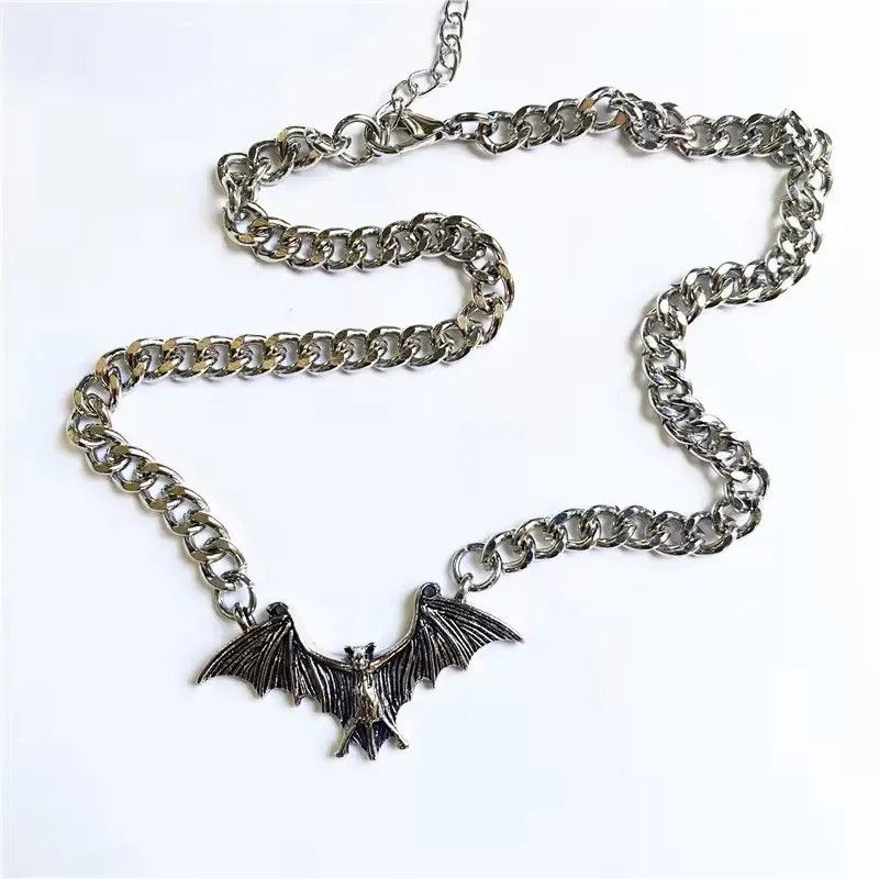 Jewelry Punk Gothic Bat Chain Necklace Size ONE SIZE - 2 Thumbnail