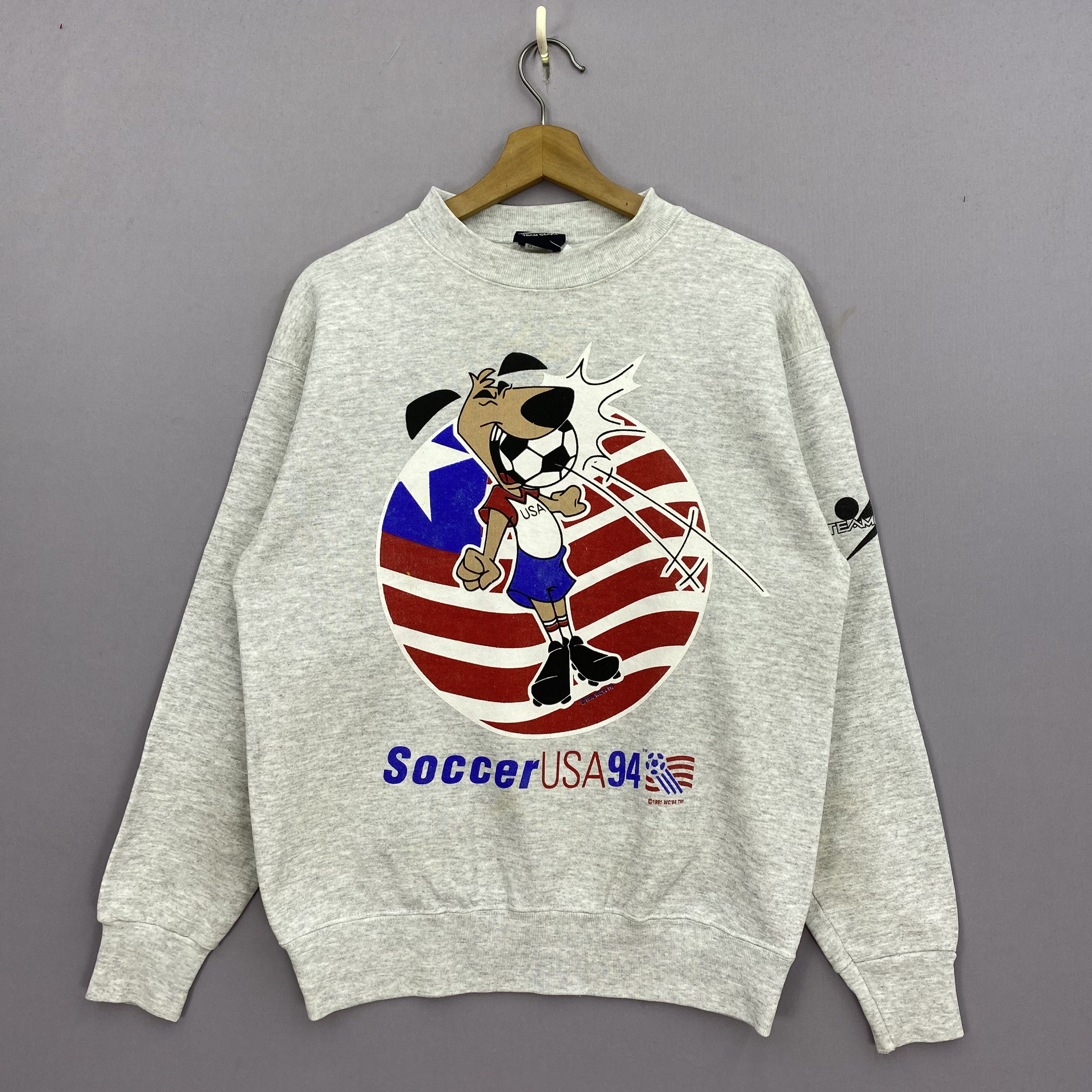Vintage Vintage 90s World Soccer USA Cup 94 Sweater Sweatshirt Size US S / EU 44-46 / 1 - 1 Thumbnail