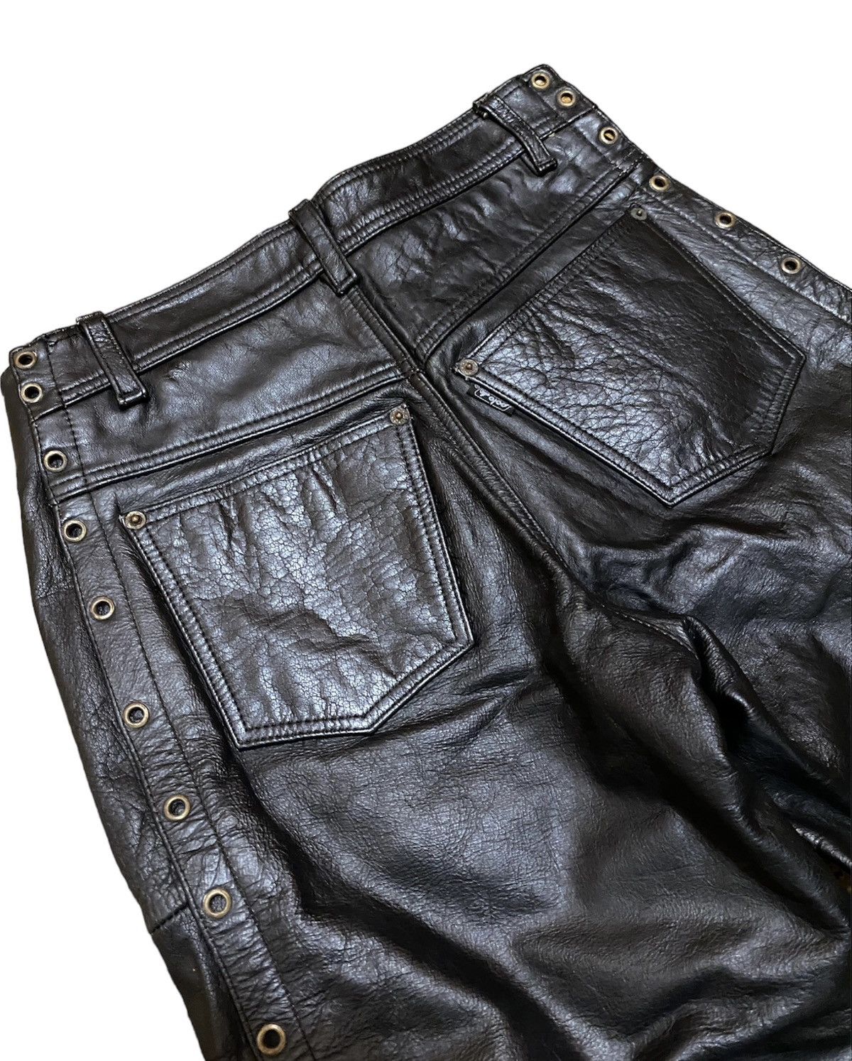 Genuine Leather × Vintage Vintage Motorcycle Leather Biker Pants Size US 30 / EU 46 - 7 Thumbnail