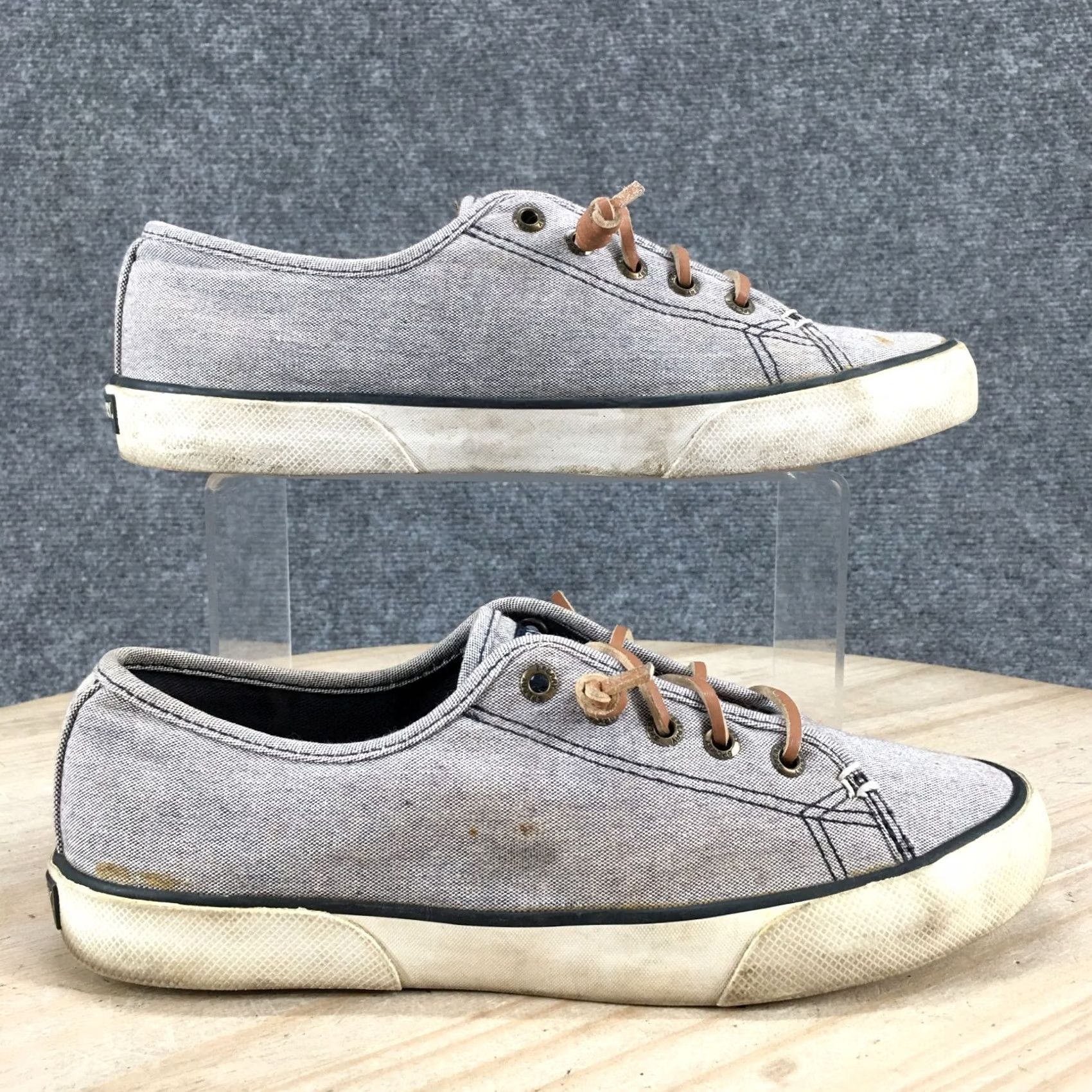 Sperry Sperry Top Sider Shoes Womens 7M Pier View Sneakers Gray Canvas Low Top Size M / US 6-8 / IT 42-44 - 2 Thumbnail