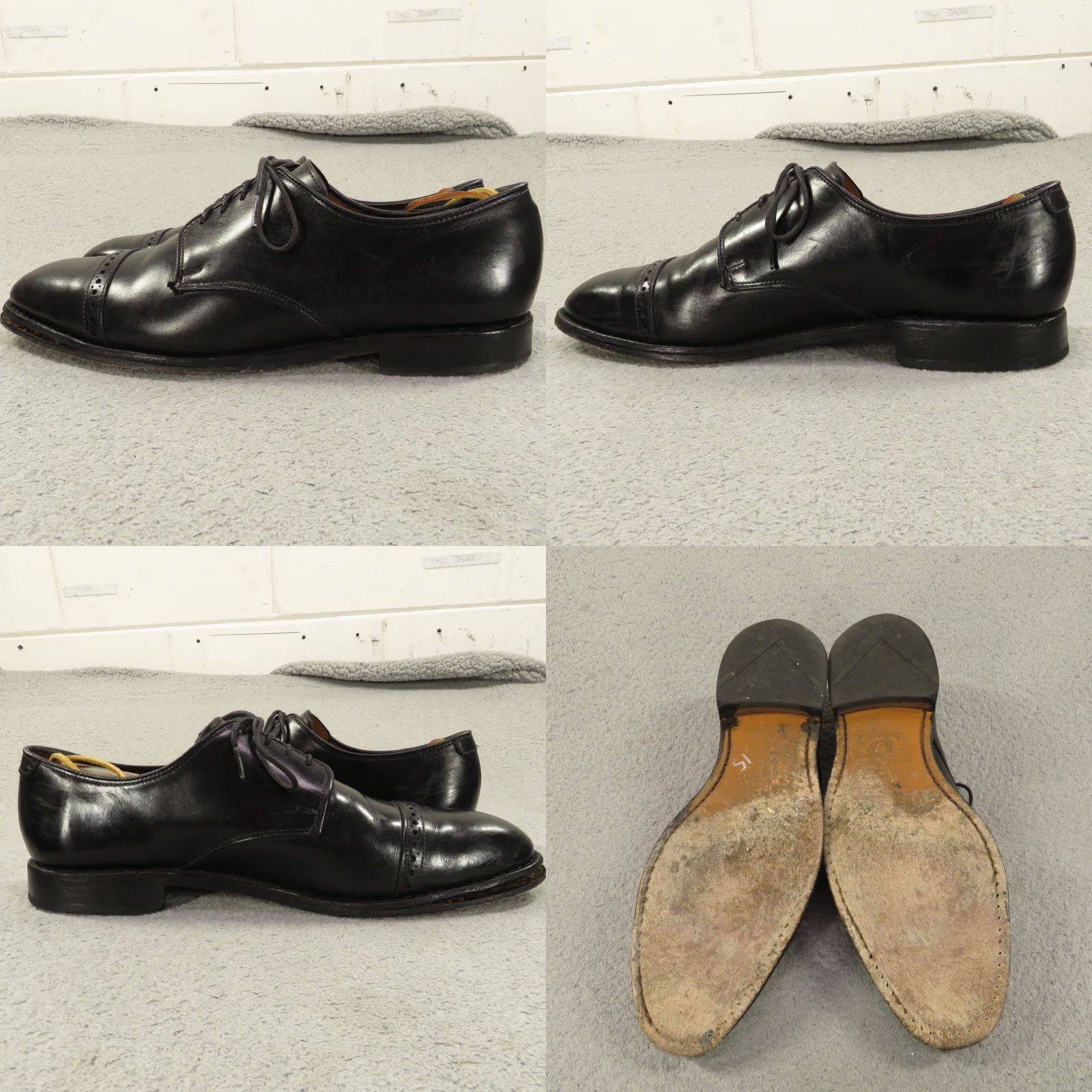 Allen Edmonds Allen Edmonds Men Shoes 10.5 E Black Leather Boulevard Cap Toe Oxford Dress Shoe Size ONE SIZE - 8 Thumbnail