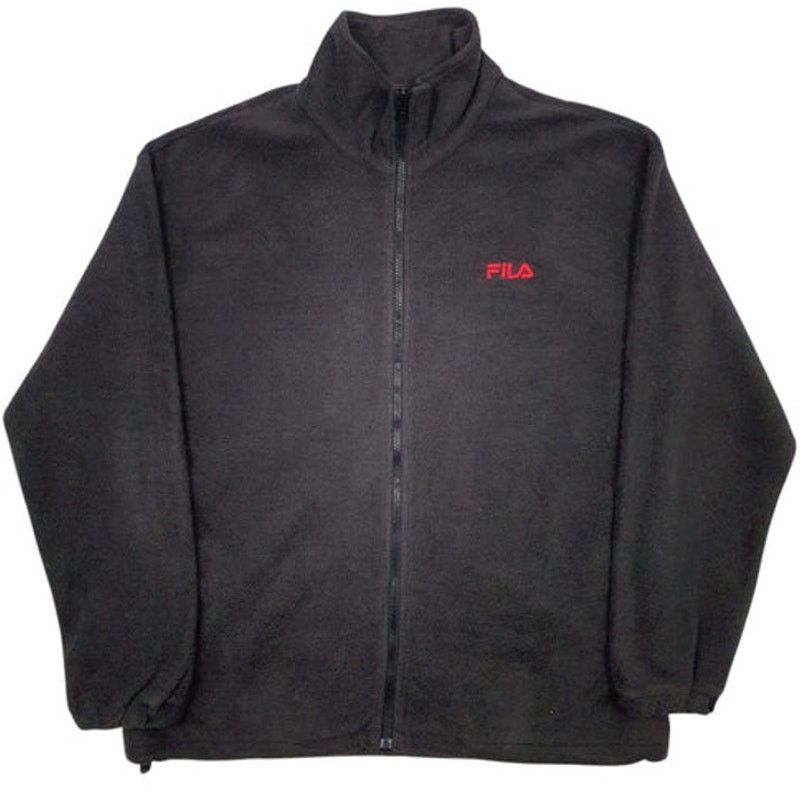 Fila Fila Black Full Zip Fleece Sweater - Men's Large Size US M / EU 48-50 / 2 - 1 Thumbnail