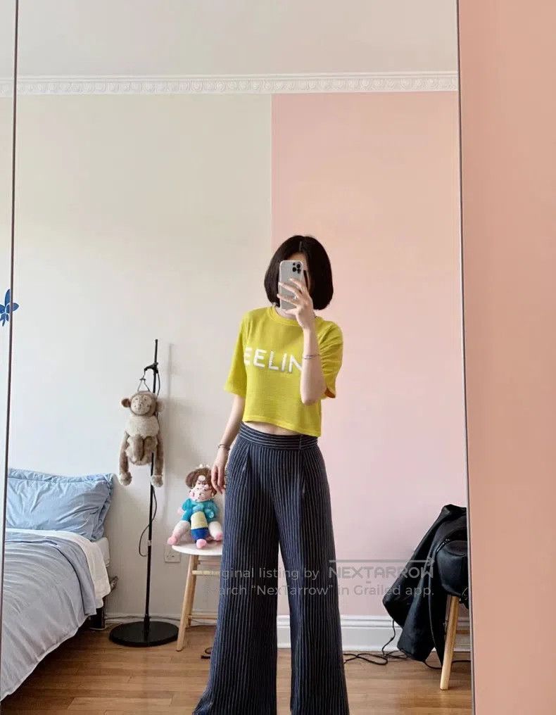 Celine Celine 2022 Candy Yellow Printed Cotton T. Size S / US 4 / IT 40 - 8 Thumbnail