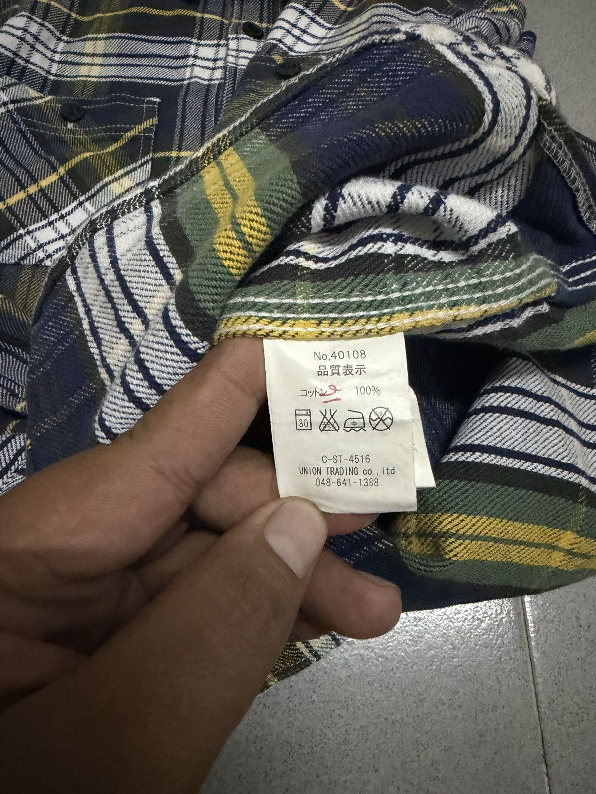 Japanese Brand Vintage Houston Union Made Flannel Shirt Size US M / EU 48-50 / 2 - 8 Thumbnail