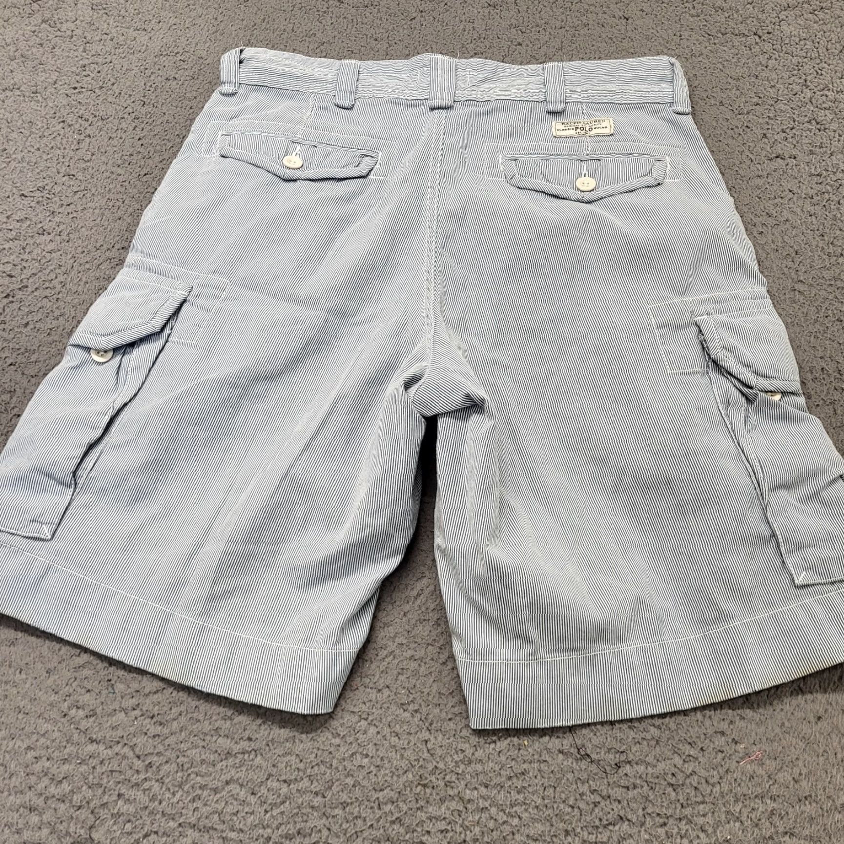 Polo Ralph Lauren Polo Ralph Lauren Shorts Men's Size 34 Hickory Striped Railroad Cotton Cargo EUC Size US S / EU 44-46 / 1 - 4 Thumbnail
