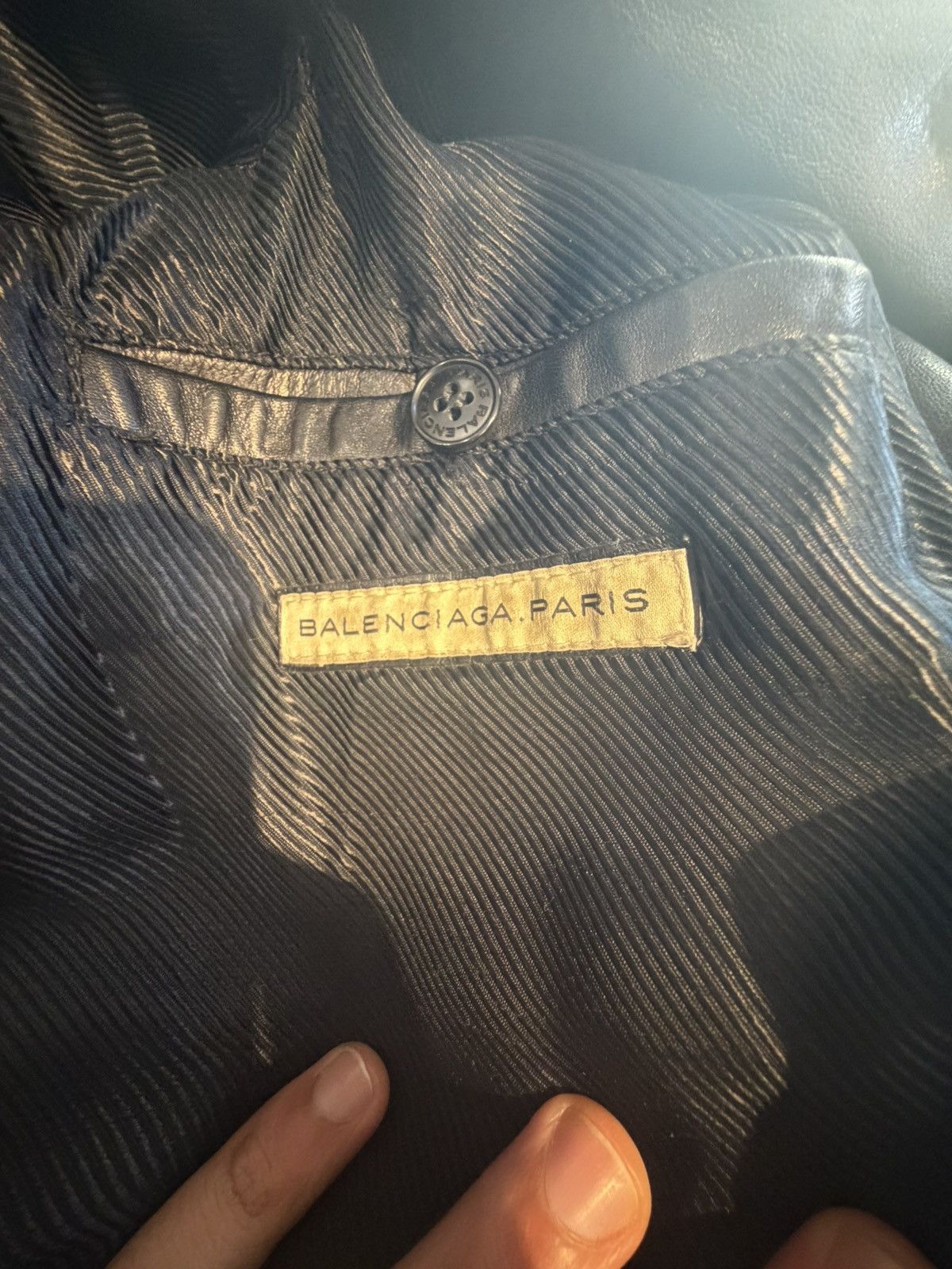 Balenciaga Balenciaga Paris Leather Moto Jacket –🖤🏍️ Size L / US 10 / IT 46 - 6 Thumbnail