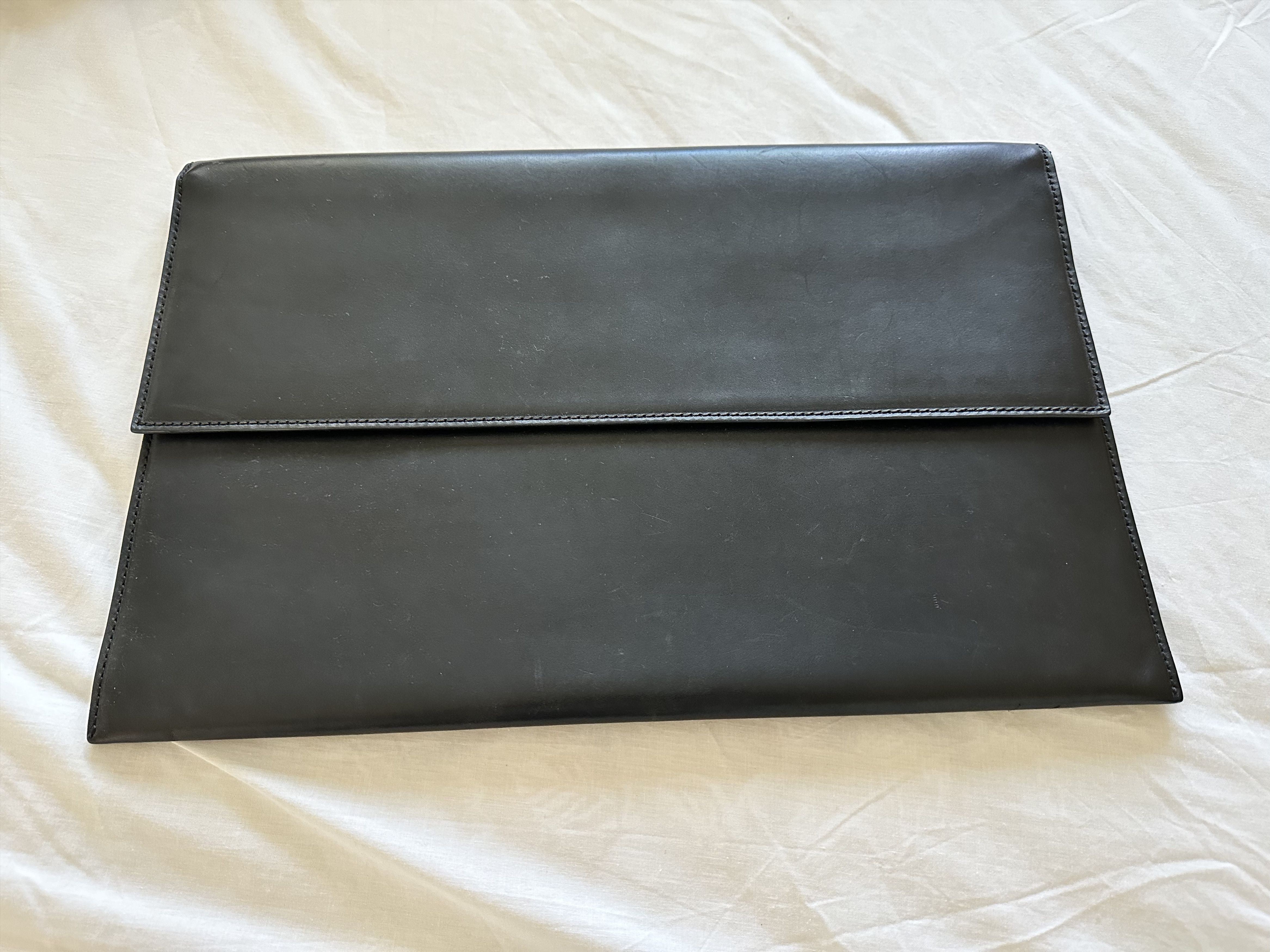 Rick Owens Rick Owens Black Leather Computer Pouch Size ONE SIZE - 1 Thumbnail