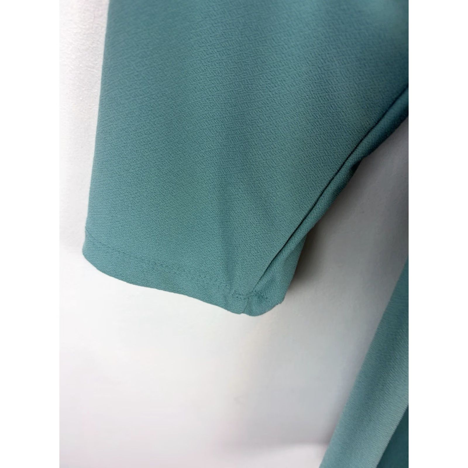 Talbots Talbots Blouse Womens 3X Pullover Teal Long Sleeve Casual Stretch Ruched Side Size XXL / US 16-18 / IT 52-54 - 5 Thumbnail