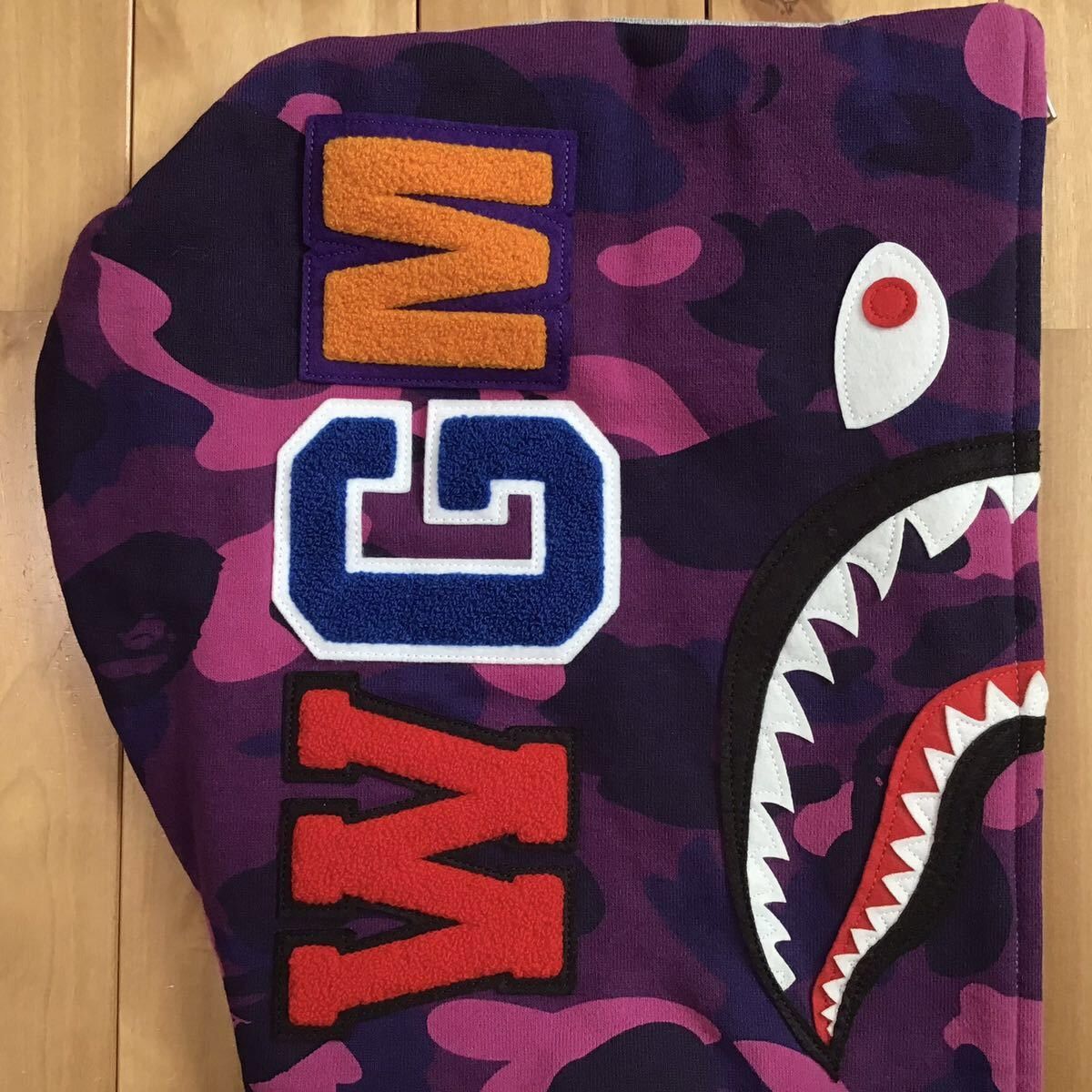 Bape BAPE Purple x gray shark full zip hoodie a bathing ape Size US M / EU 48-50 / 2 - 4 Thumbnail
