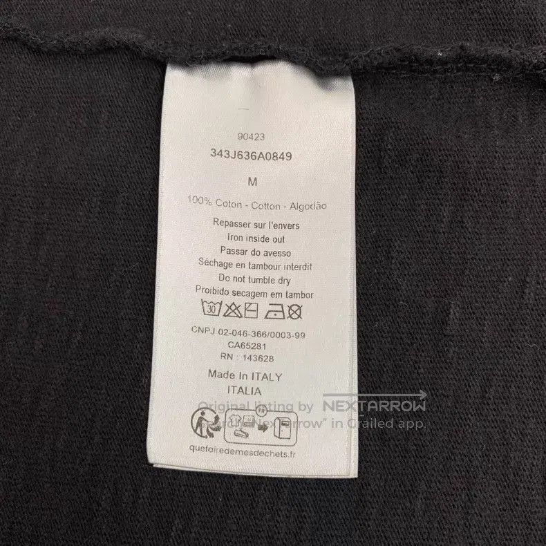 Dior Dior Black old hole logo letter print cotton round-neck sh Size M / US 6-8 / IT 42-44 - 7 Thumbnail