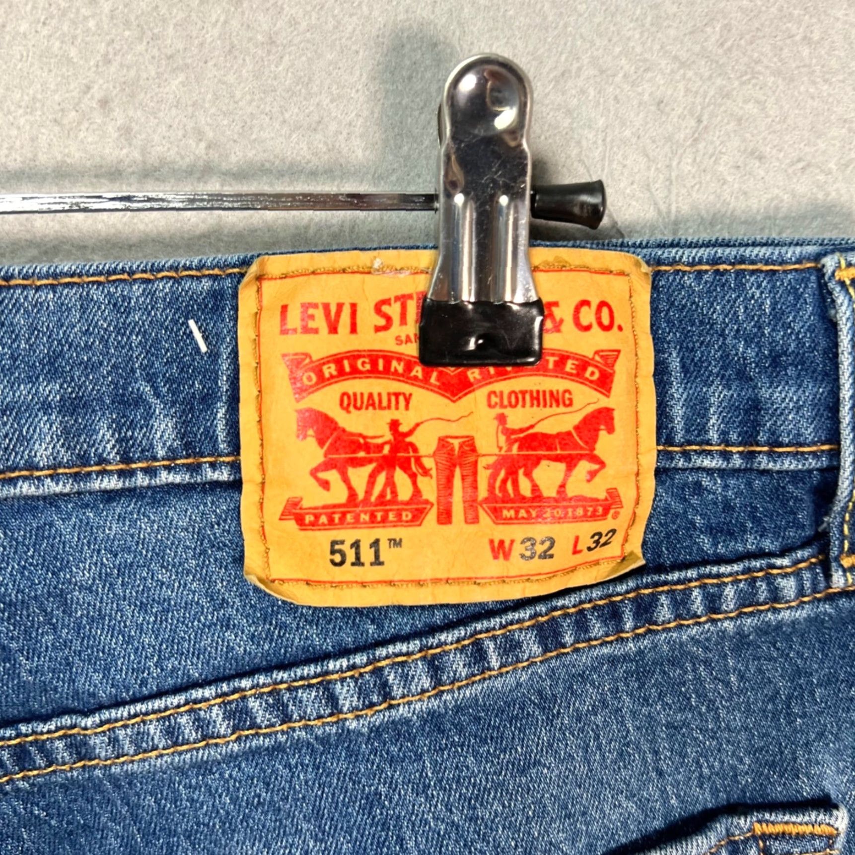 Levi's Levis 511 Jeans Slim Fit Denim 32x32 Blue Medium Wash Men Regular Size 32 Pocket 5 Size US 32 / EU 48 - 3 Thumbnail