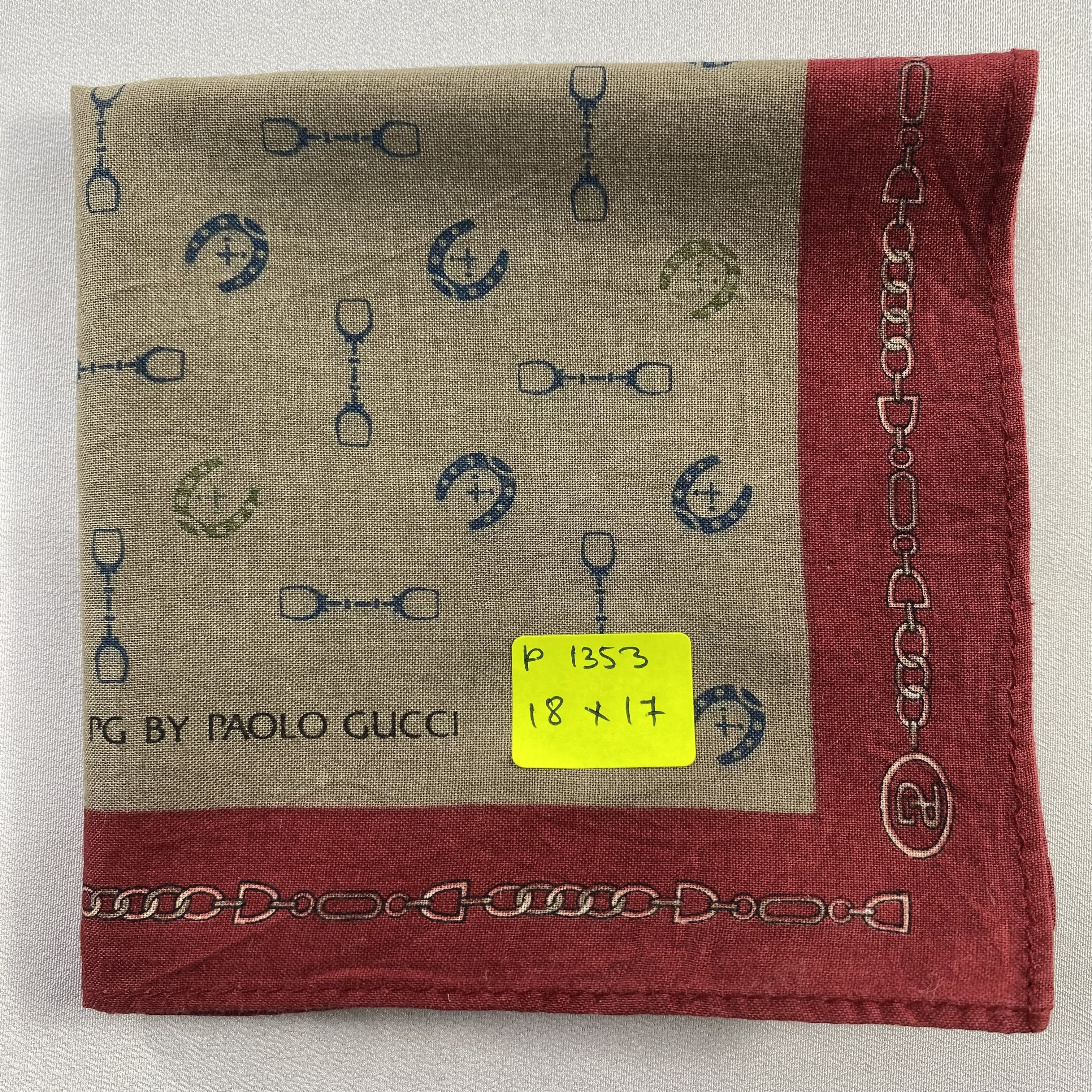 Paolo Gucci × Vintage Paolo Gucci Handkerchief / Neckerchief / Bandana-P1353 Size ONE SIZE - 5 Thumbnail
