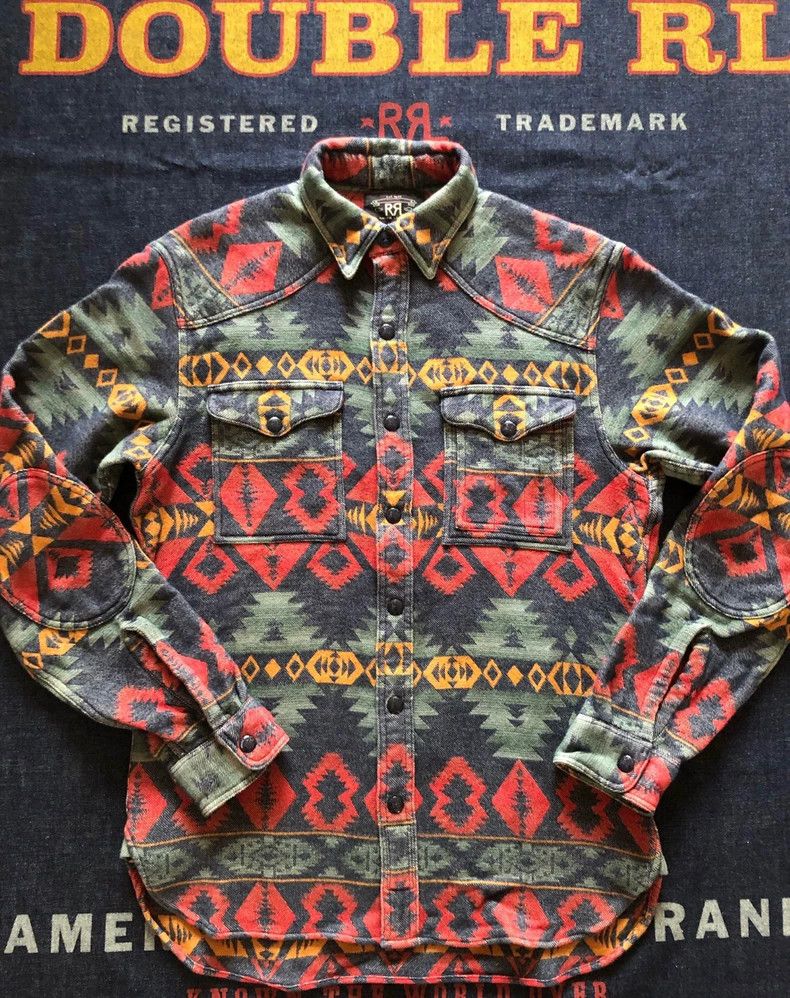 RRL Ralph Lauren RRL Ralph Lauren 2016 Red Green Southwest Shirt Size US S / EU 44-46 / 1 - 3 Thumbnail
