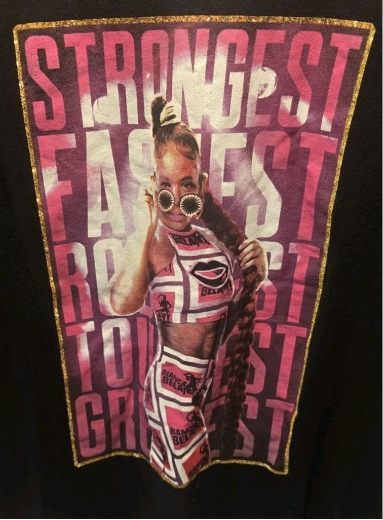 WWE Bianca Belair EST of WWE Strongest Fastest Great T-Shirt M Size US M / EU 48-50 / 2 - 2 Thumbnail