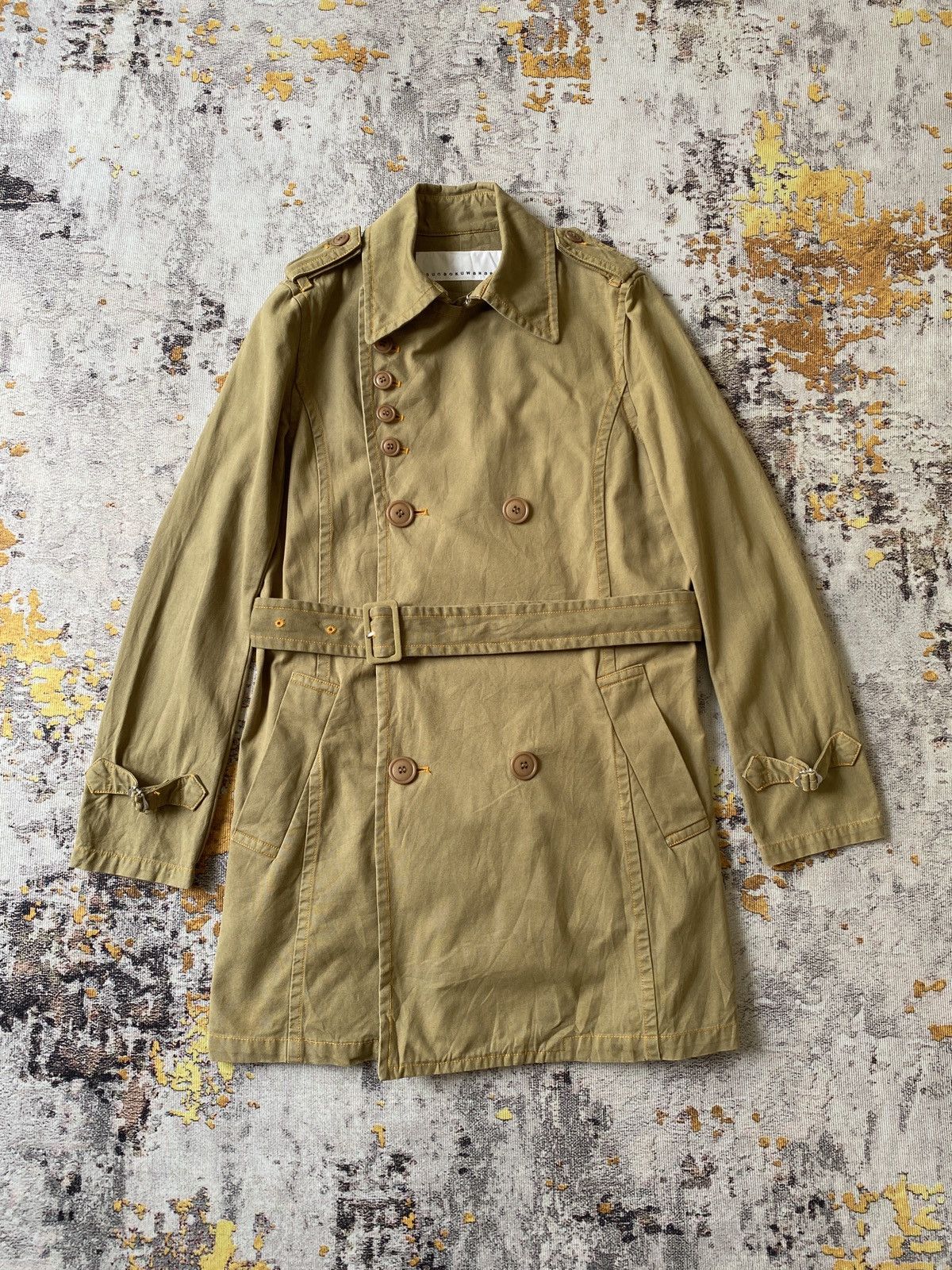 Issey Miyake Sunaokuwahara By Issey Miyake Trench Coat Jacket Size US M / EU 48-50 / 2 - 2 Thumbnail