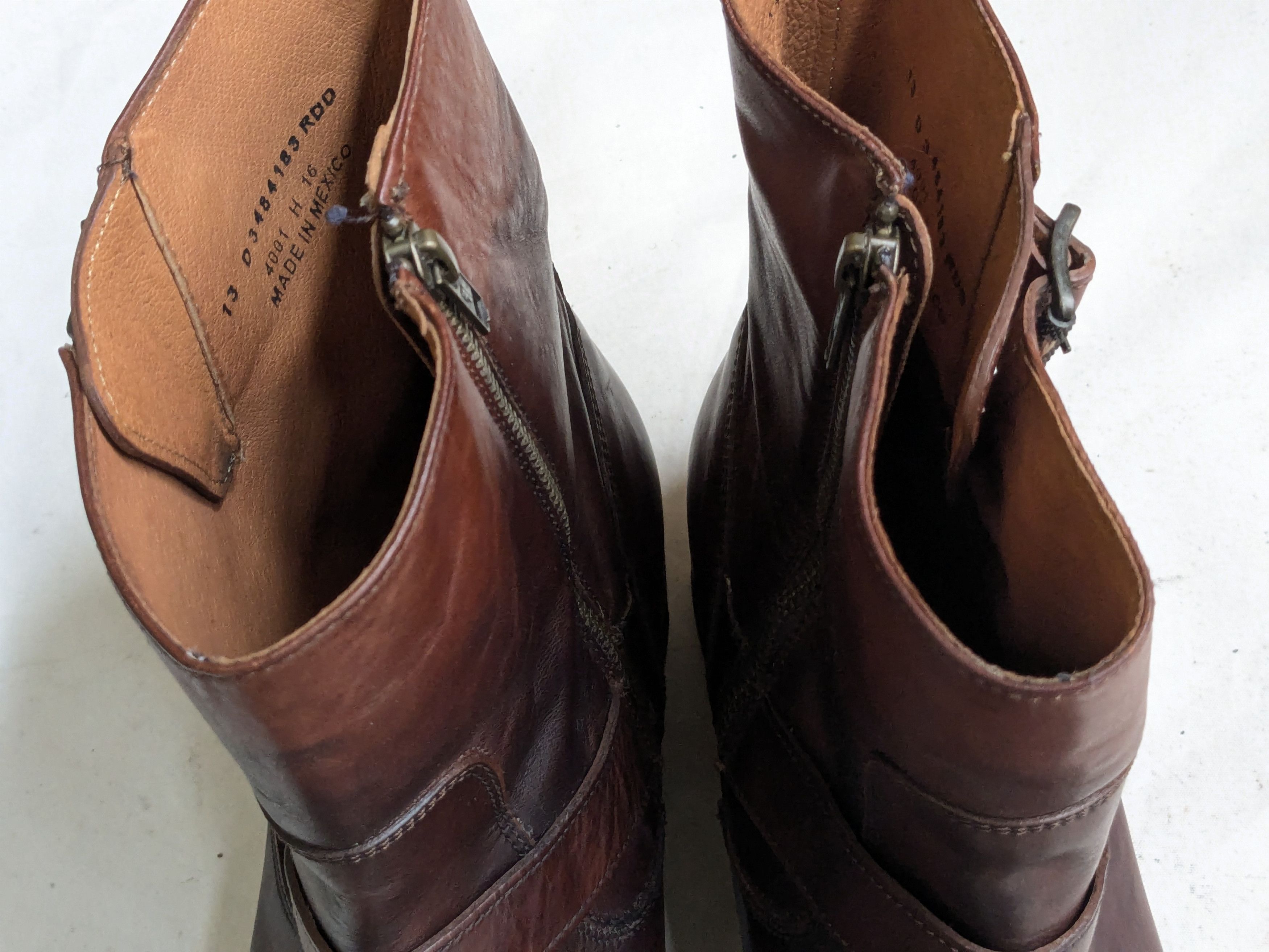 Frye Frye Engineer Boots Brown Leather 13 D Leather Buckle Punk Size US 13 / EU 46 - 4 Thumbnail