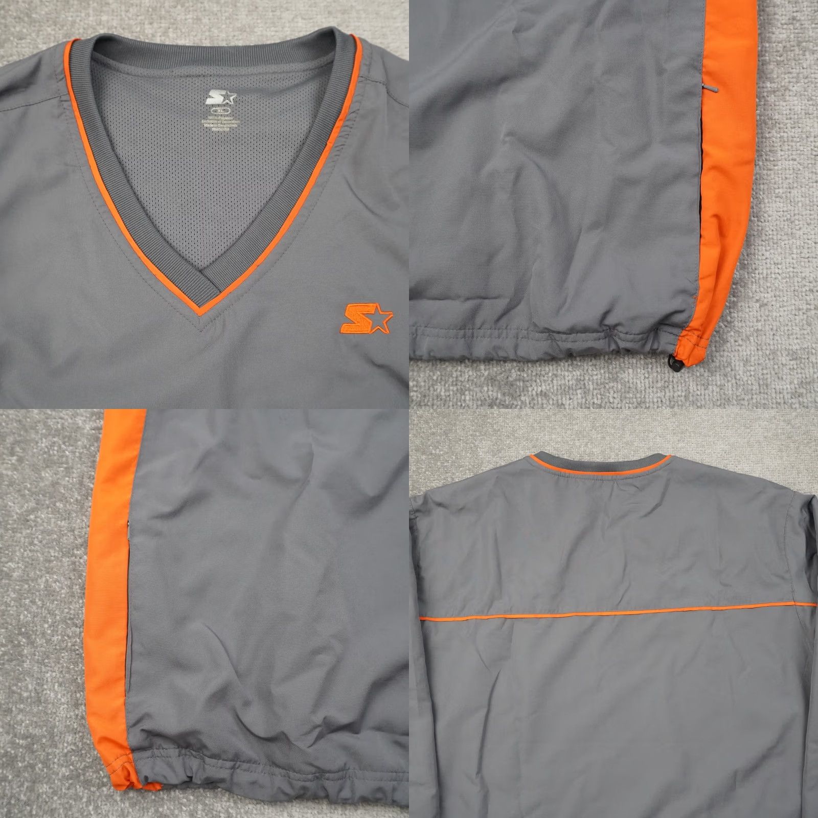 Starter VINTAGE Starter Shirt Mens XL Gray Windbreaker Long Sleeve Pullover Sweatshirt Size US XL / EU 56 / 4 - 8 Thumbnail