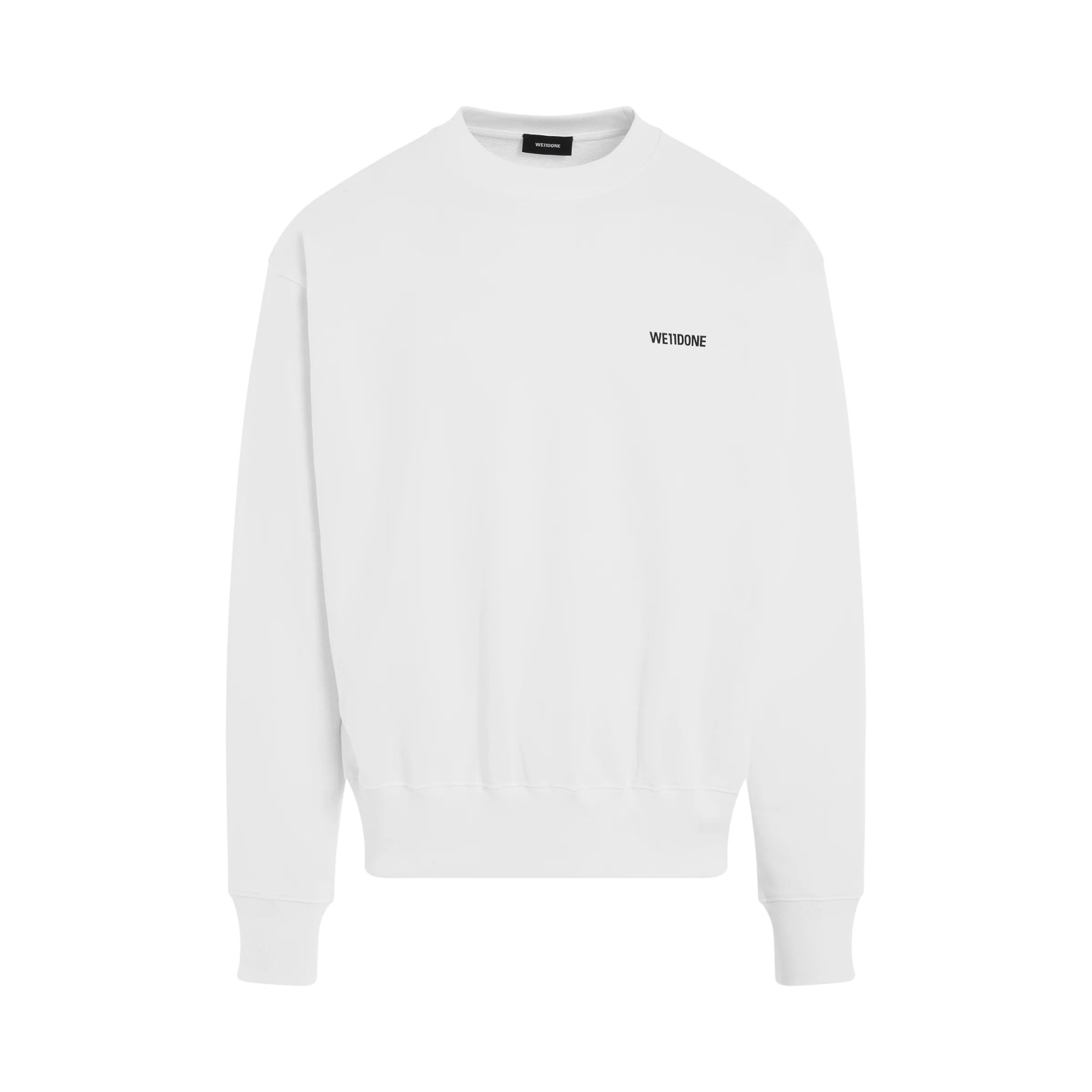 o1mris0824 Cotton Sweatshirt in White