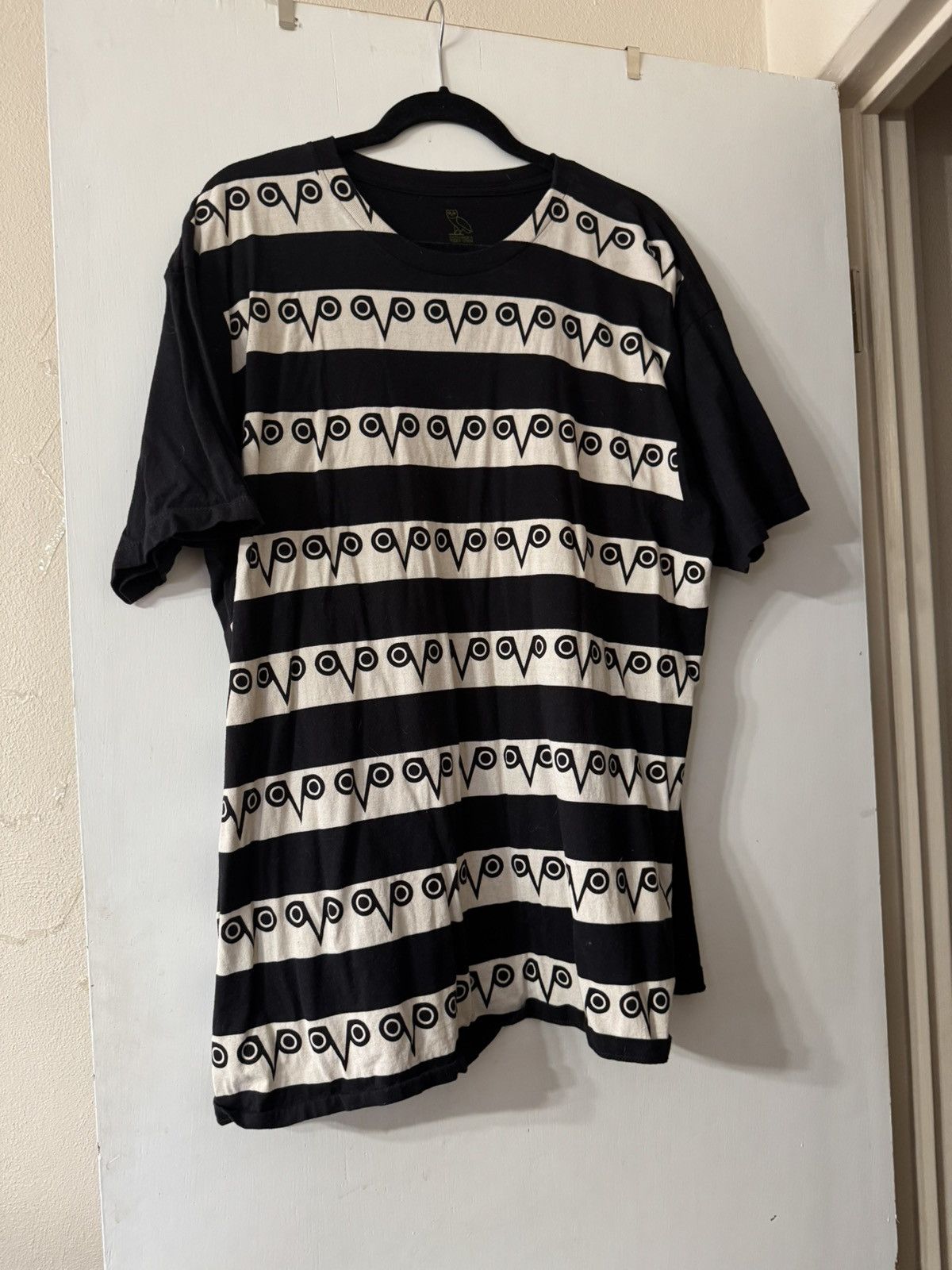 October's Very Own Black and White Patterned Drake OVO Men's Shirt. Size US XXL / EU 58 / 5 - 1 Thumbnail