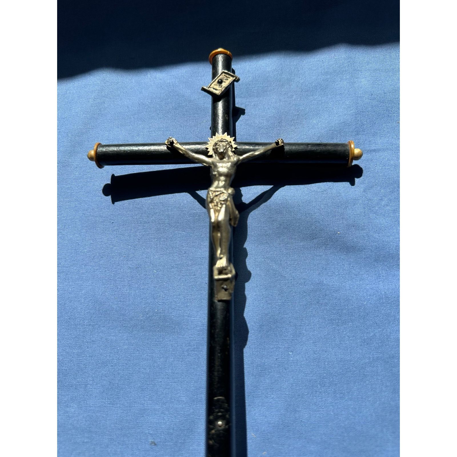 Other Antique Wood Standing Cross Crucifixion Altar Piece Size ONE SIZE - 4 Thumbnail