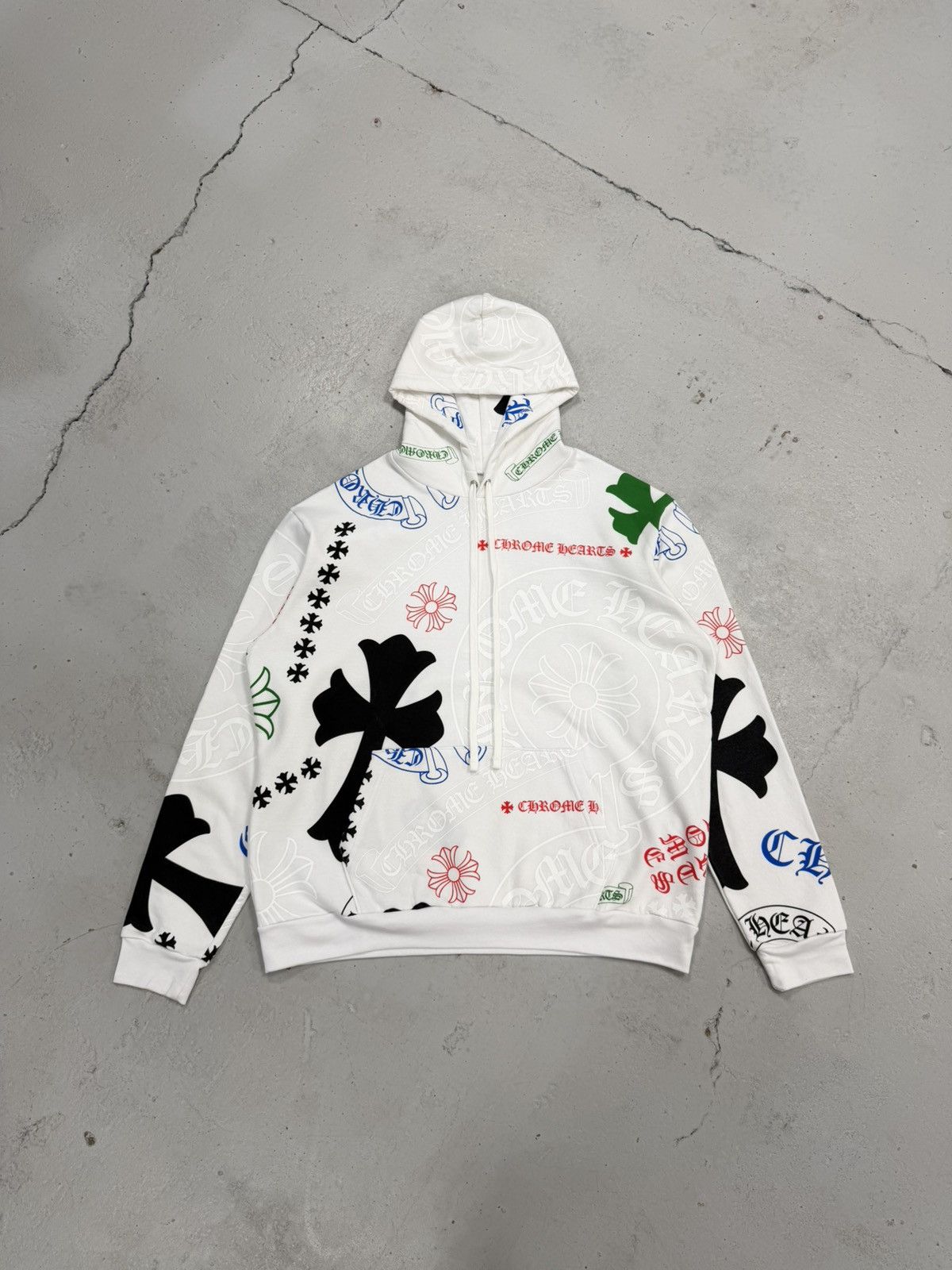 Chrome Hearts Chrome Hearts Stencil Monogram Hoodie White Large Size US L / EU 52-54 / 3 - 1 Thumbnail