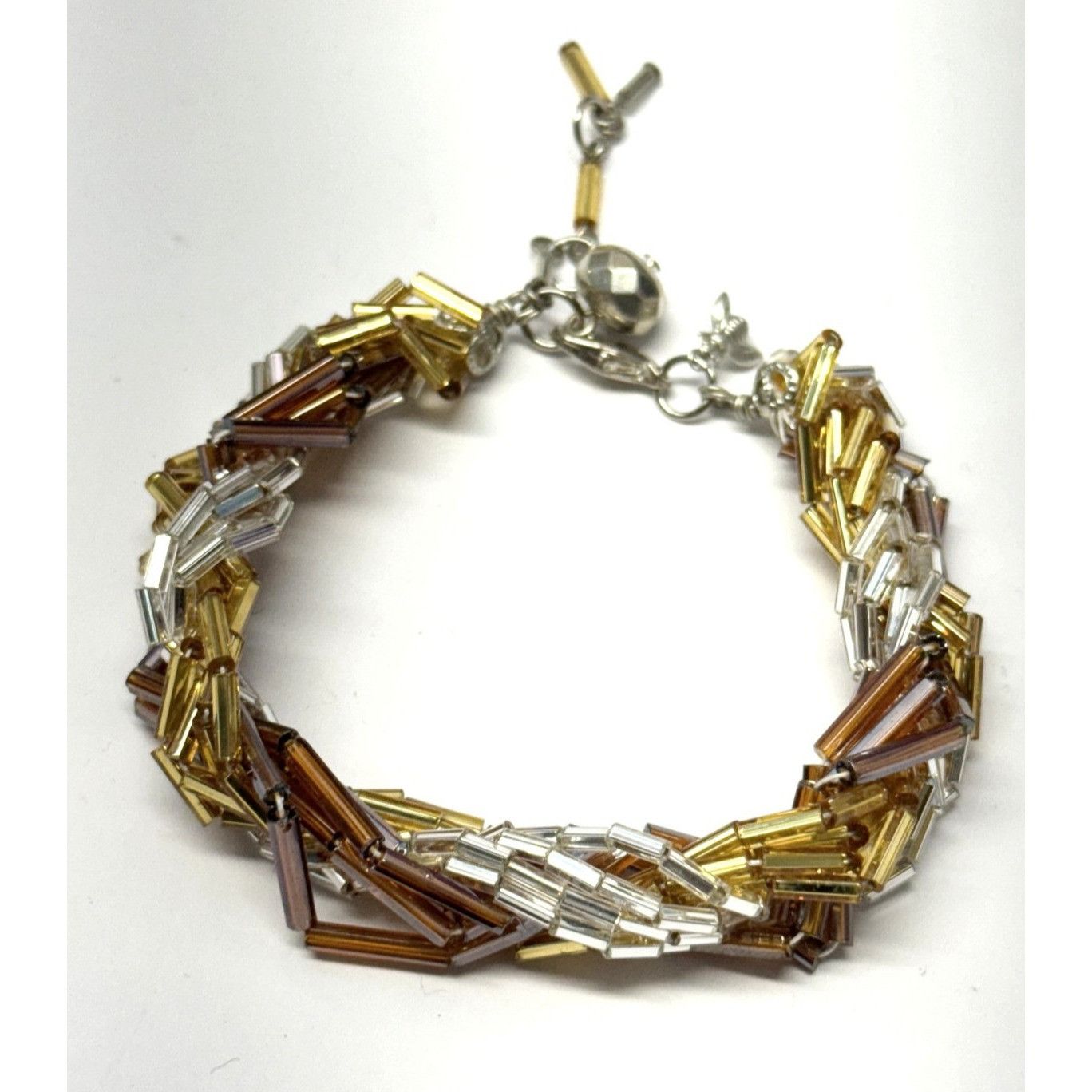 Vintage Vintage metallic braided glass sequin bracelet Size ONE SIZE - 1 Thumbnail
