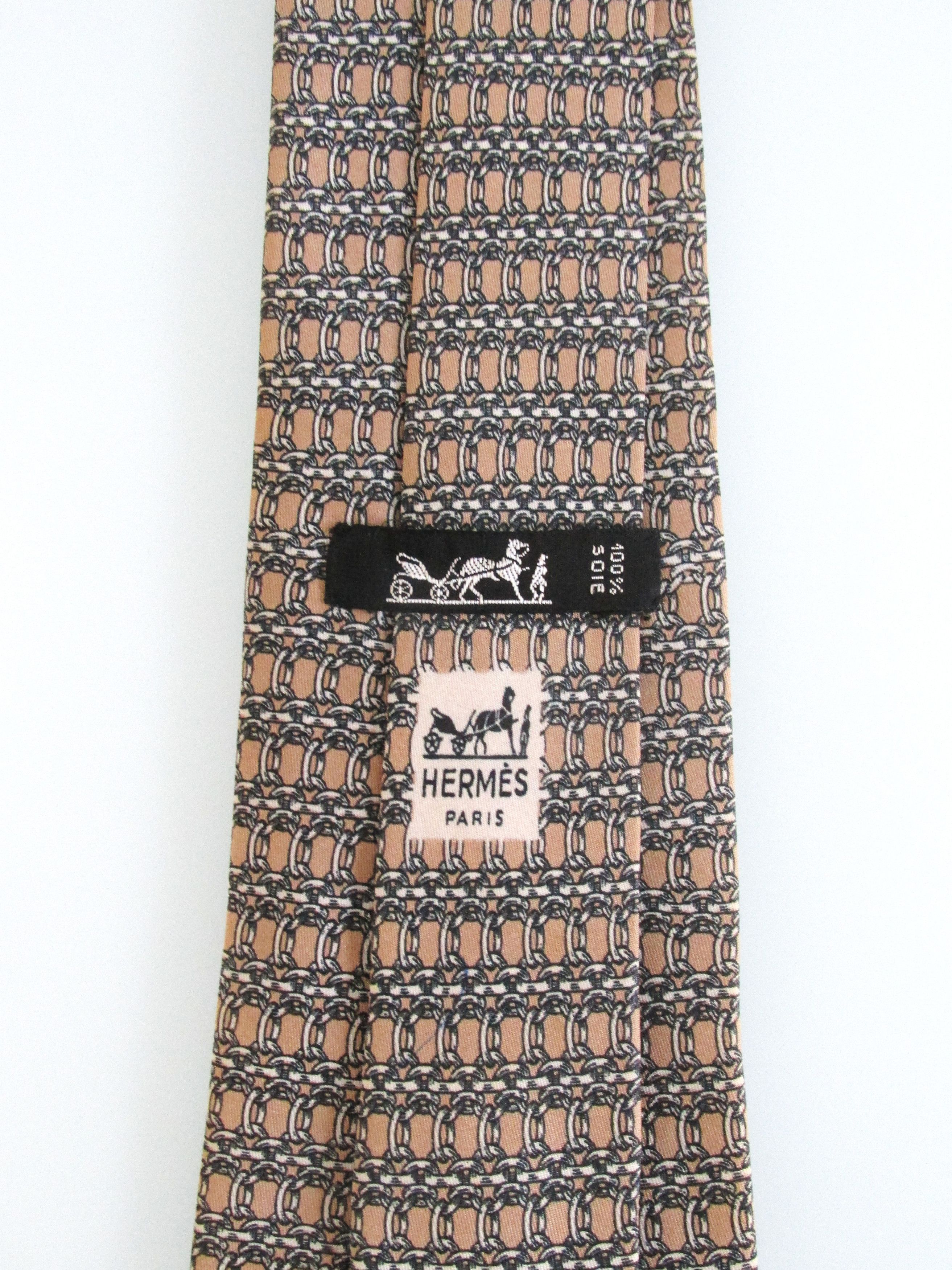 Hermes Hermes Vintage Men's Silk Tie Size ONE SIZE - 4 Thumbnail