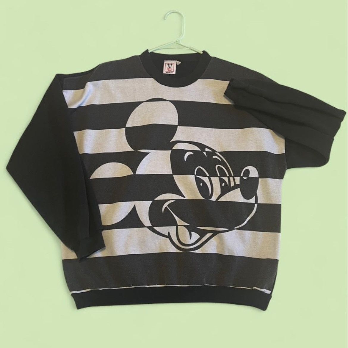 Disney Striped black & white Mickey, Disney Wear tag, Mens L. Size US L / EU 52-54 / 3 - 1 Thumbnail