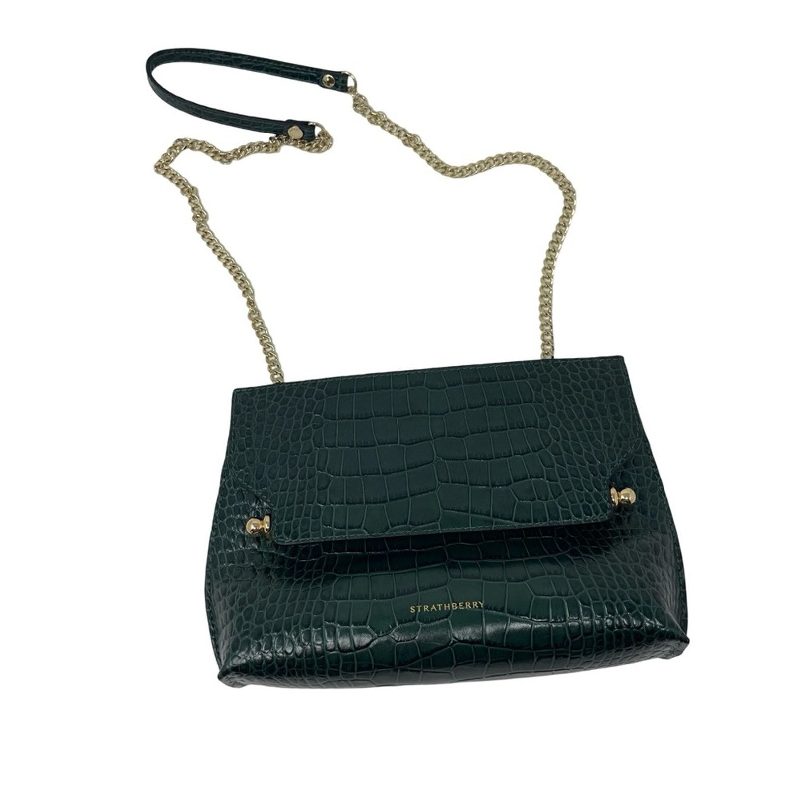 Strathberry Strathberry Stylist Crossbody Bag Green Bottle crock emboss Size ONE SIZE - 3 Thumbnail